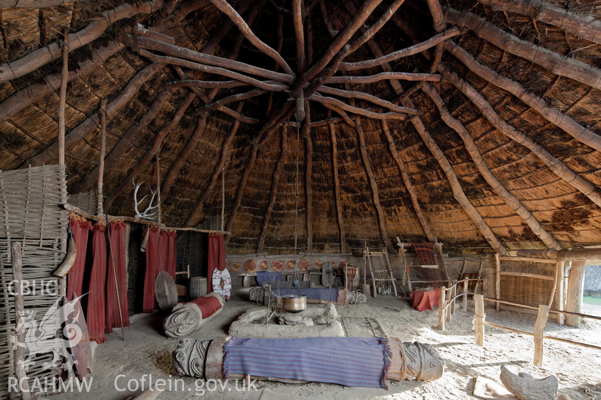 Interior of the chieftain's house. Castell Henllys, Iain Wright 17/01/2012