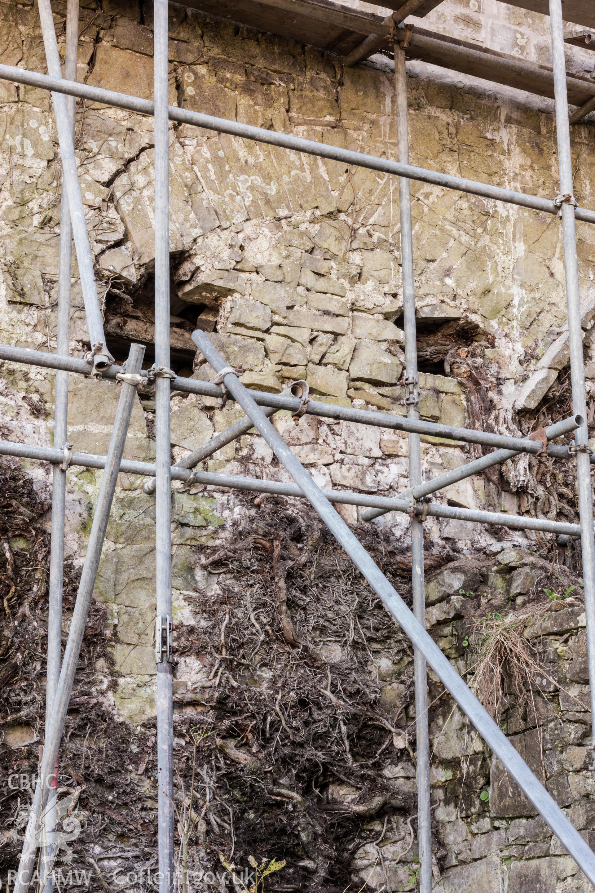 Detail of window above parlour in rear wall