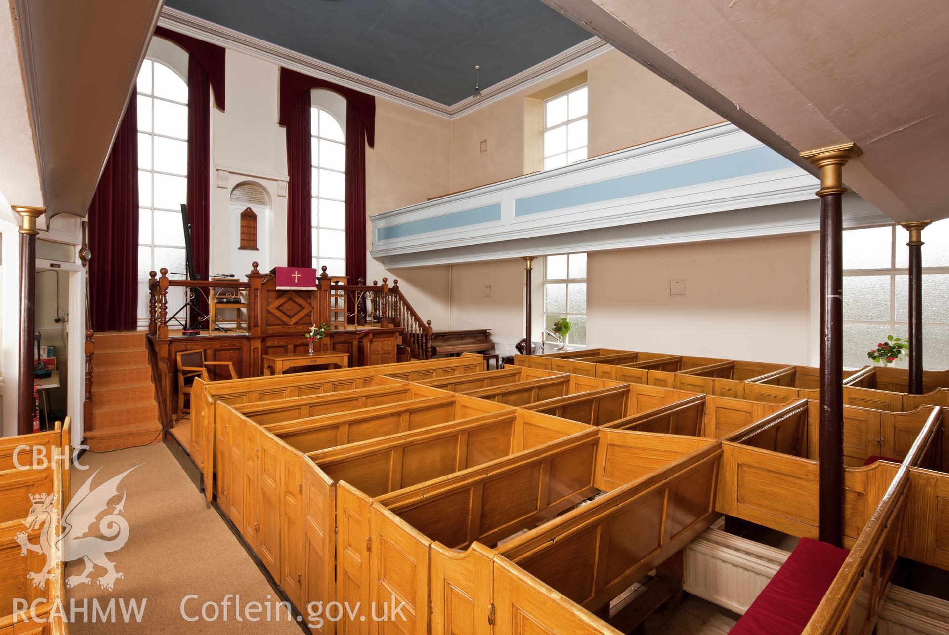 View from below the gallery looking northeast towards the Sedd Fawr.