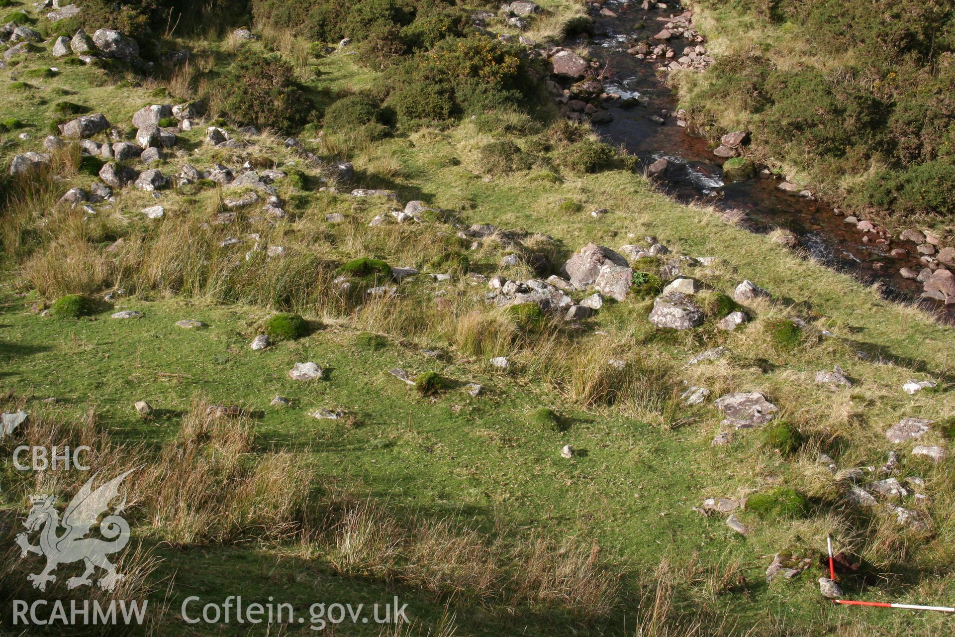 Shelter seen from the south-east with neighbouring building (NPRN 408378) to the left.