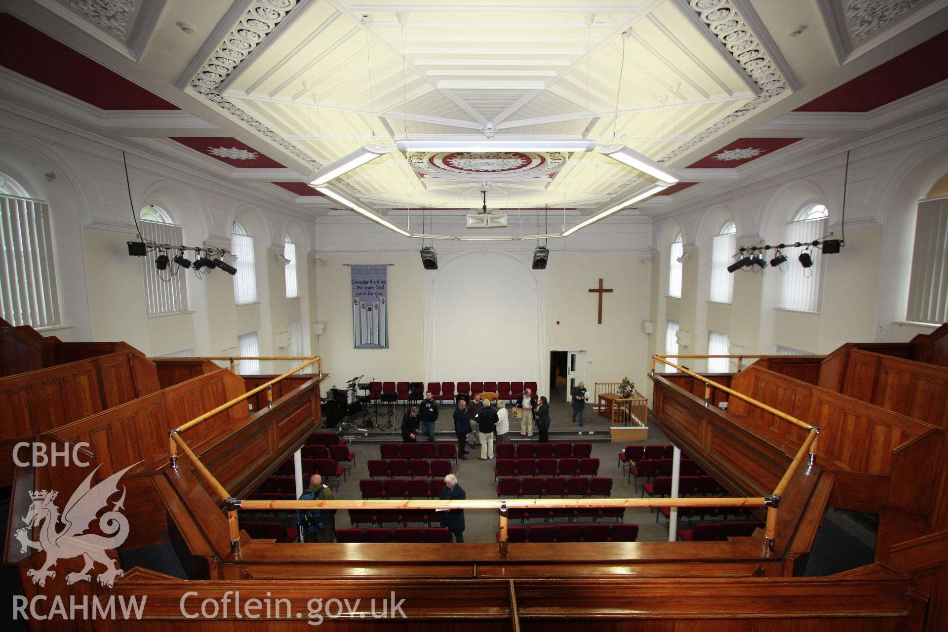 Internal view from gallery towards pulpit