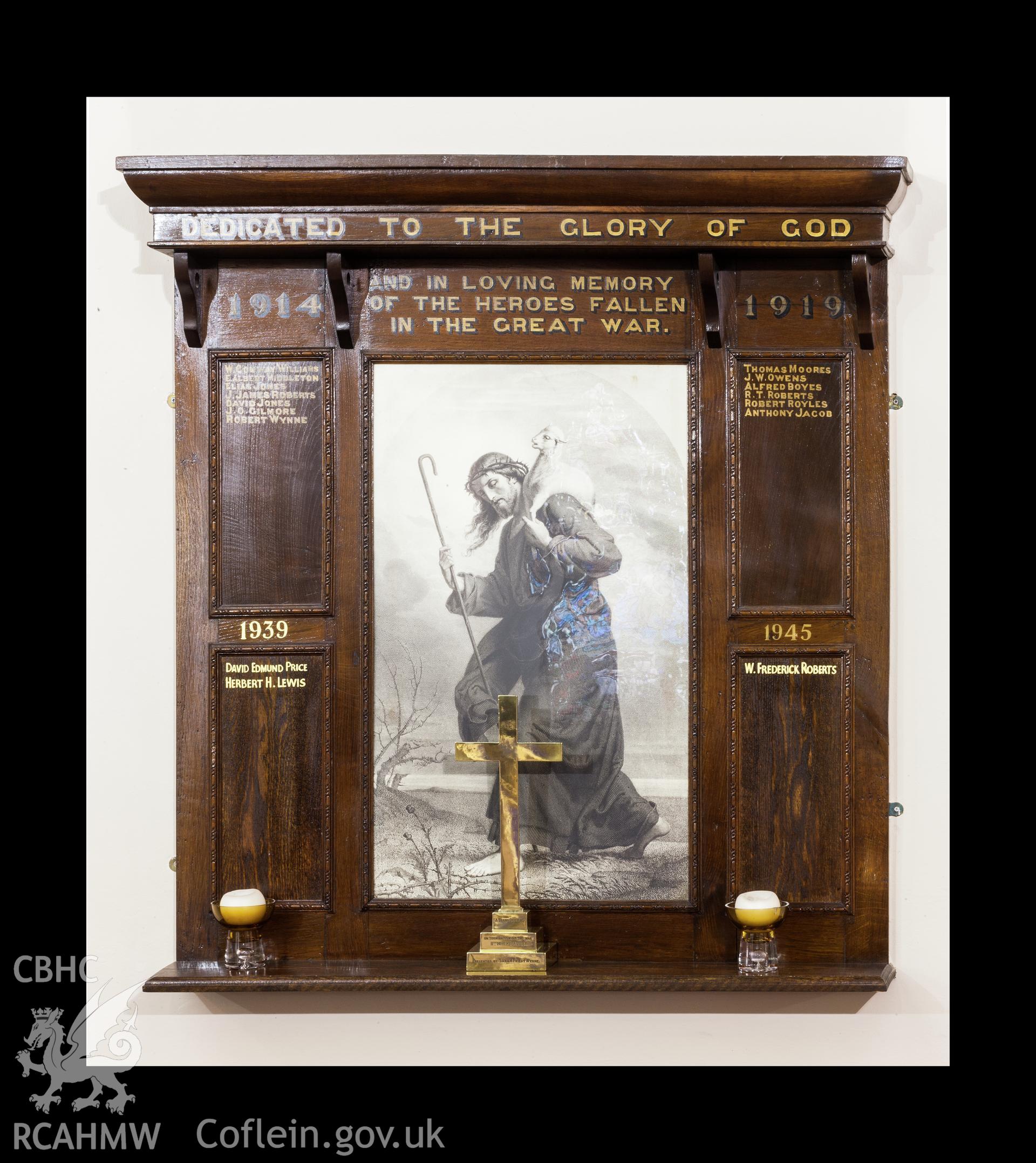 War memorial from Henllan (?) Church