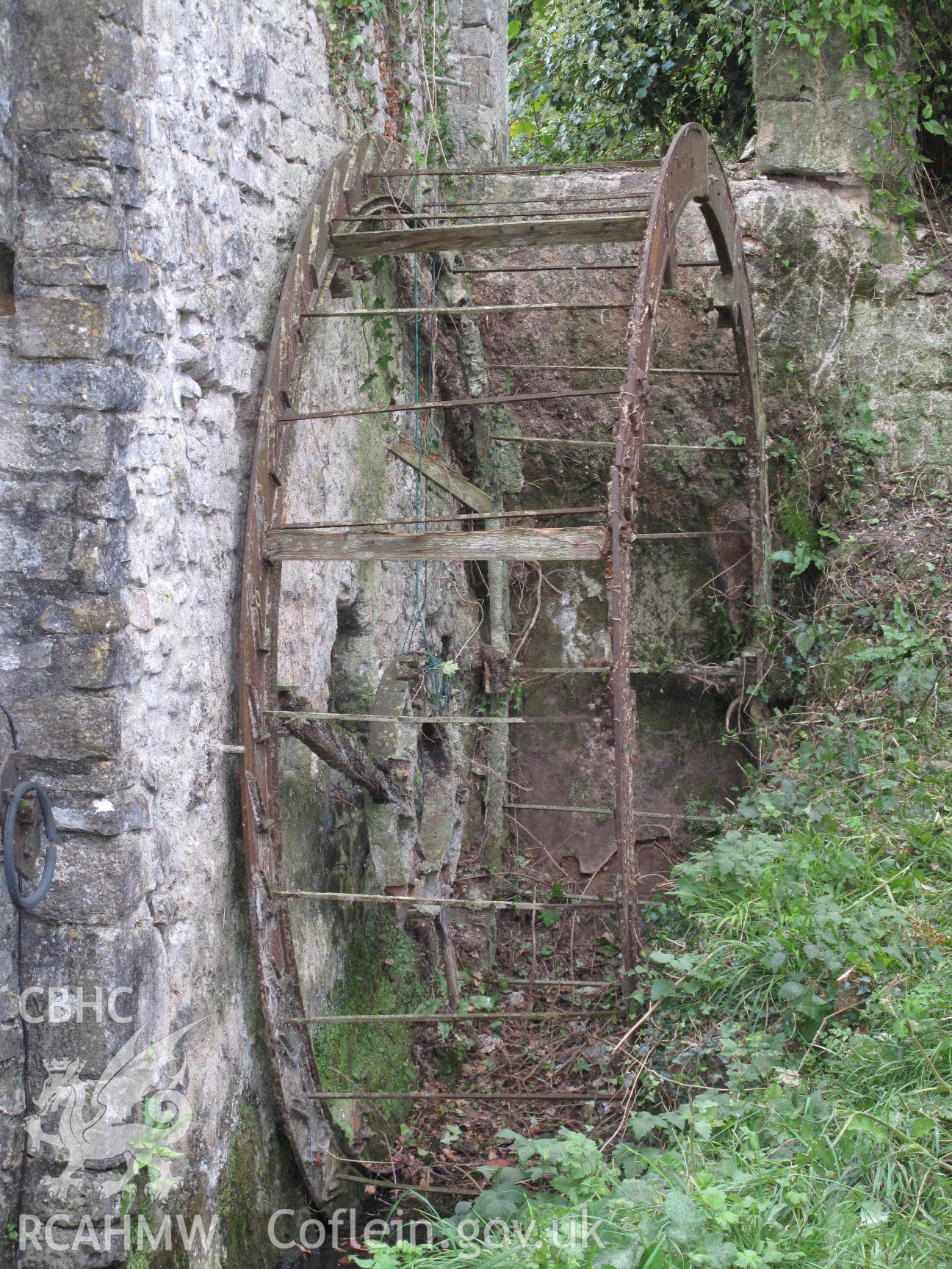 Waterwheel at Llanvithyn Corn Mill.