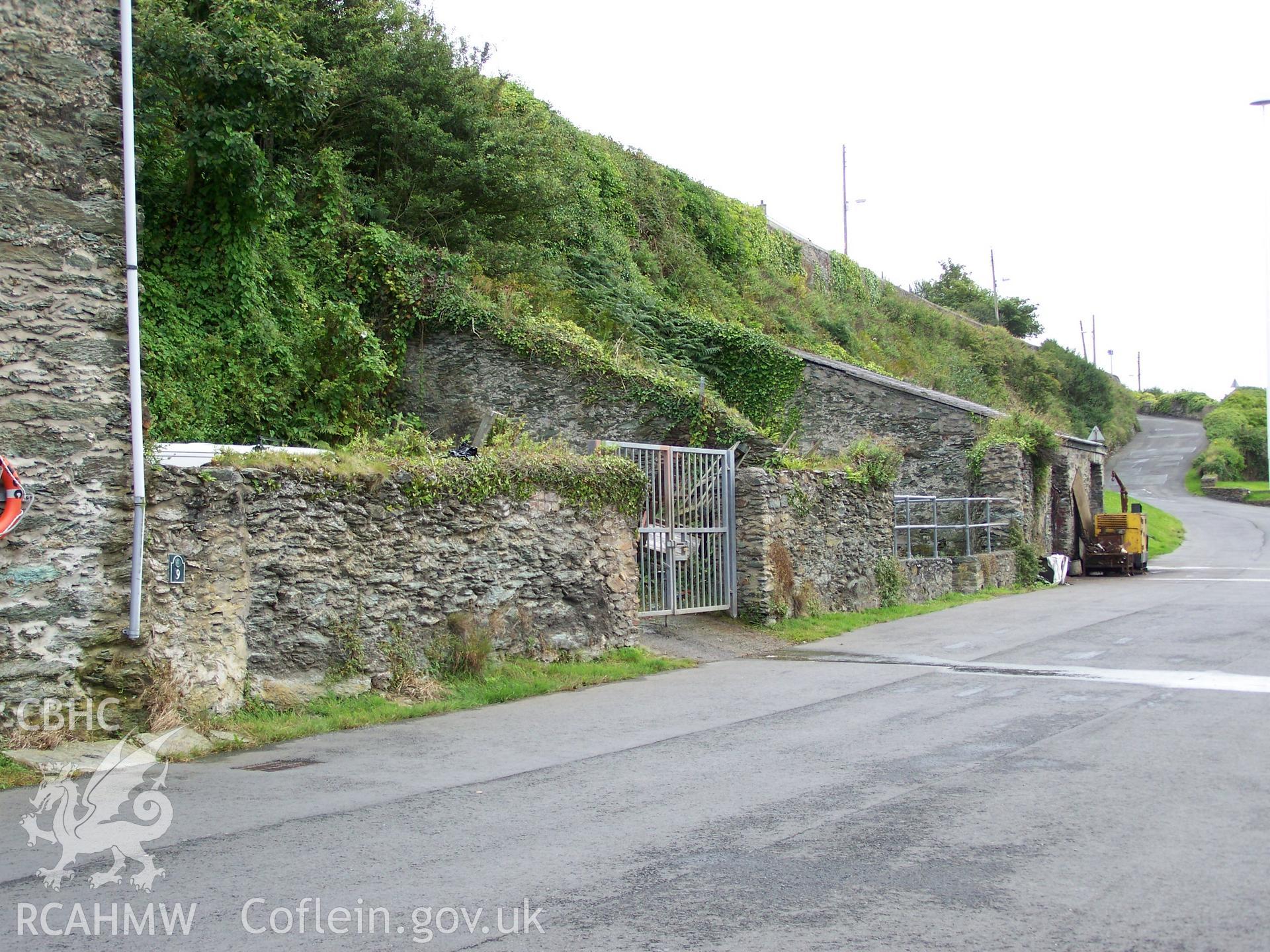 The remains of former storage bins, the one to the foreground containing the last remaining shute.