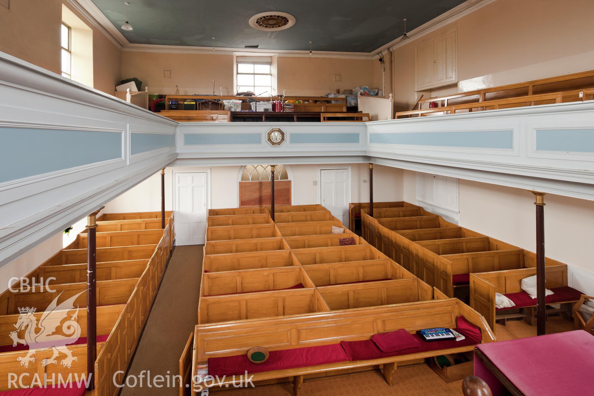 View of interior from the Sedd Fawr, looking south southwest.