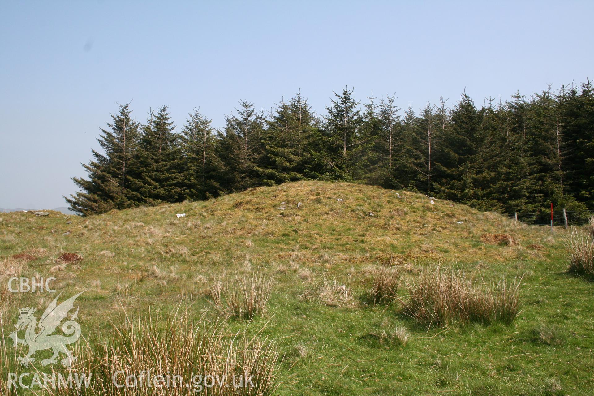 View of cairn from the south-west; 1m scale.