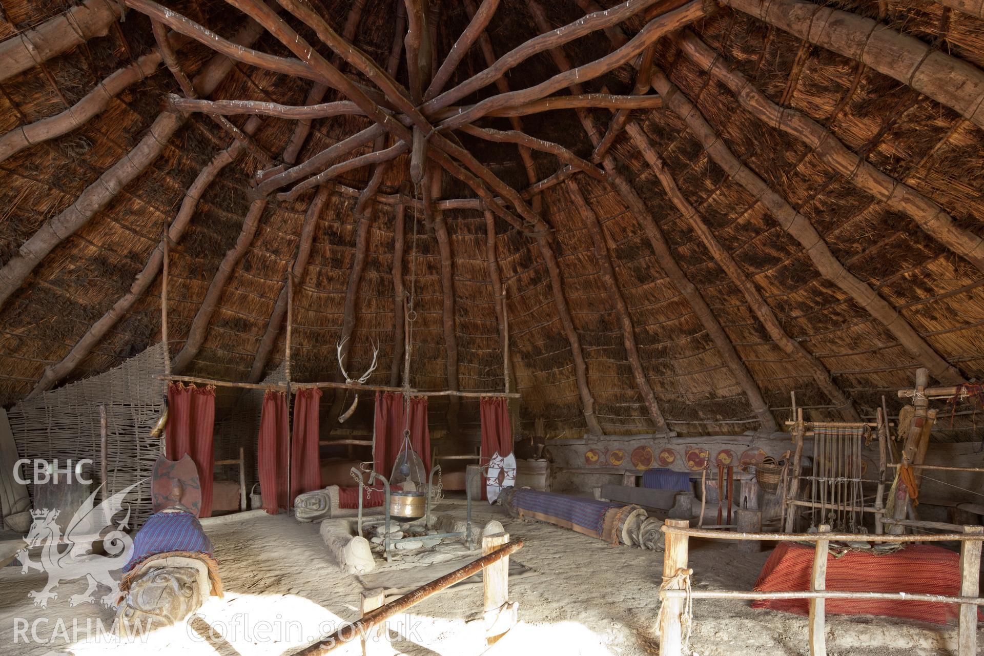 Interior of the chieftain's house. Castell Henllys, Iain Wright 17/01/2012