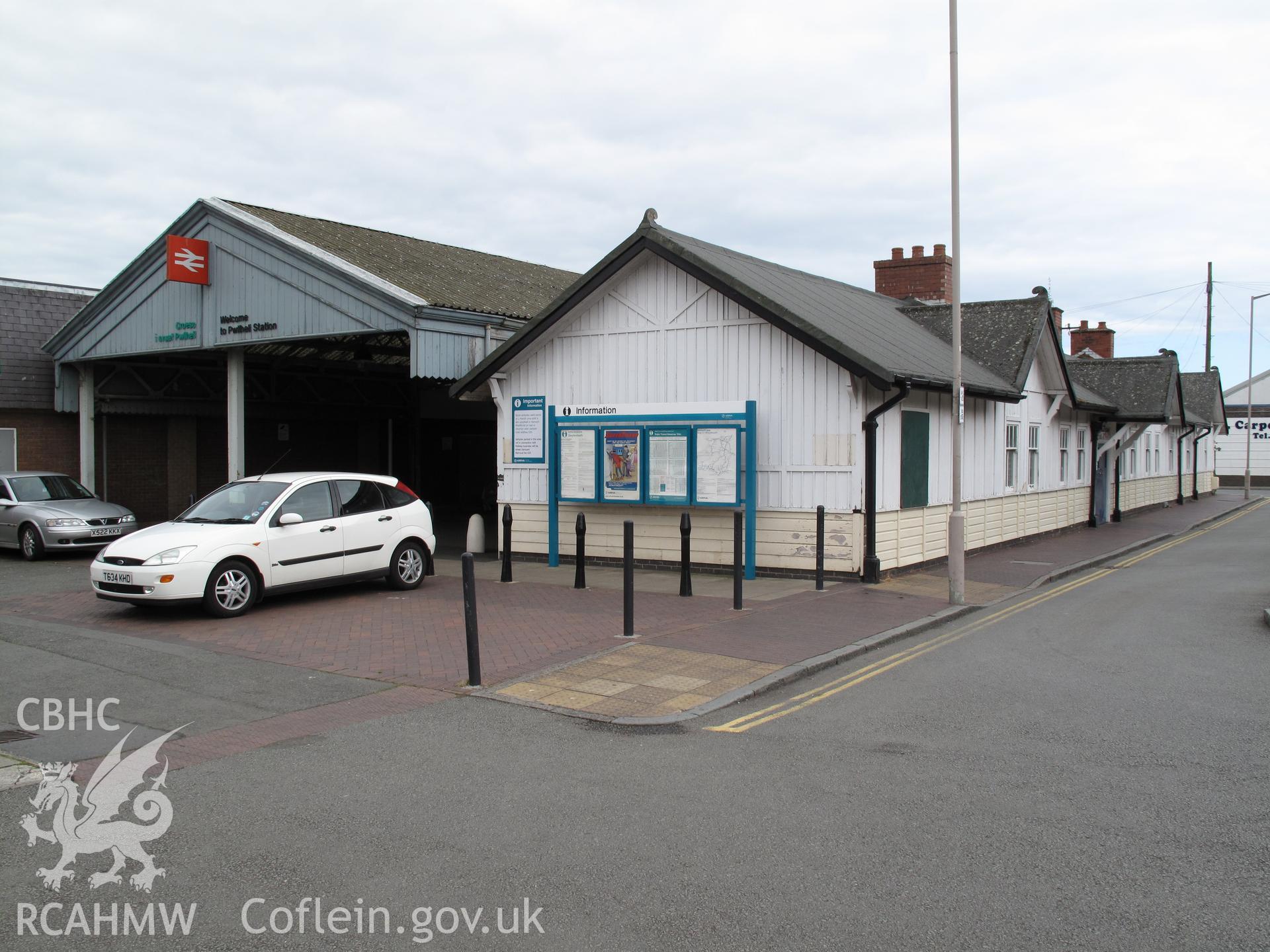 External view of the station buildings from the northwest.