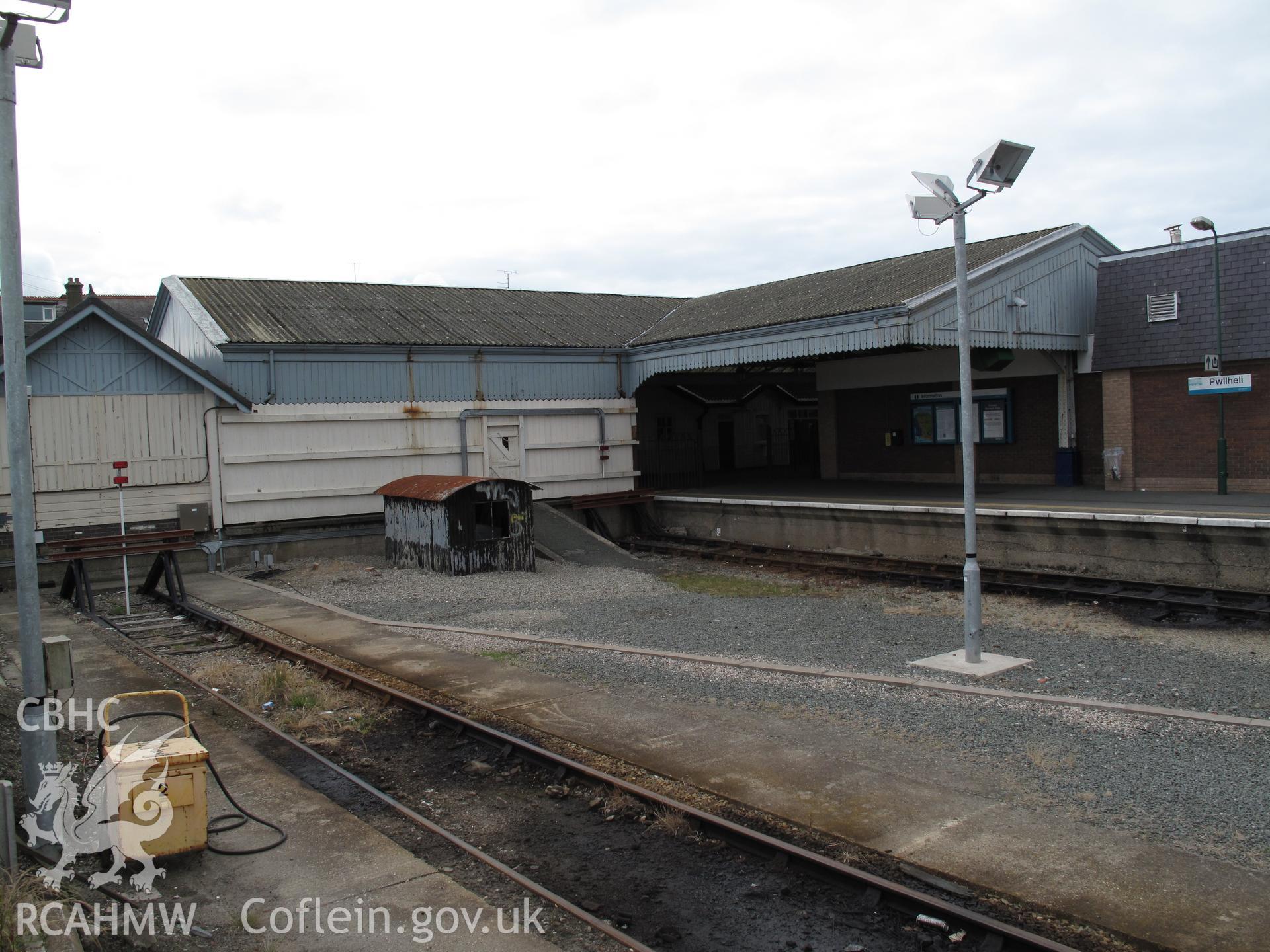 External view of the station buildings from the east.