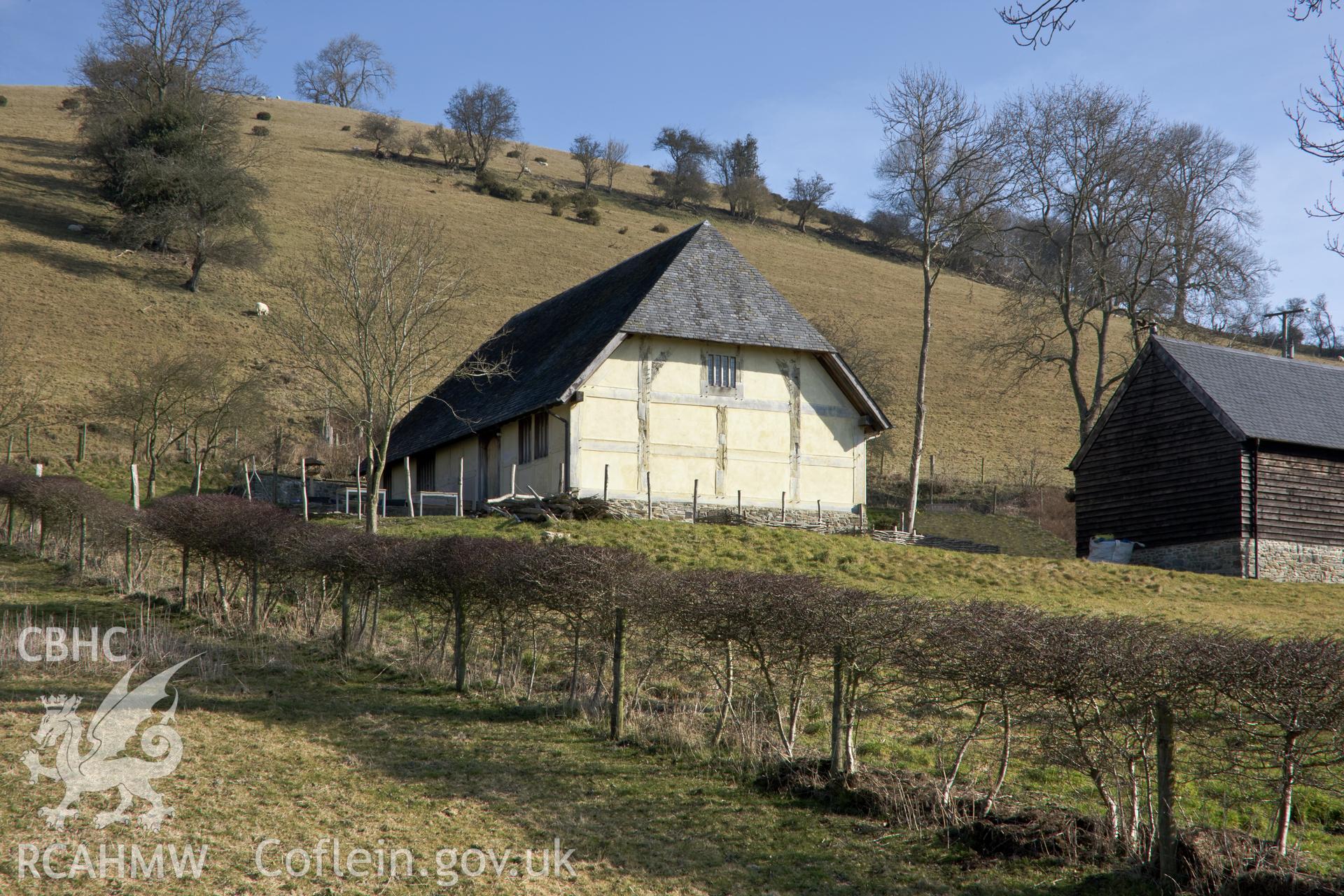 Distant view from the south southwest.