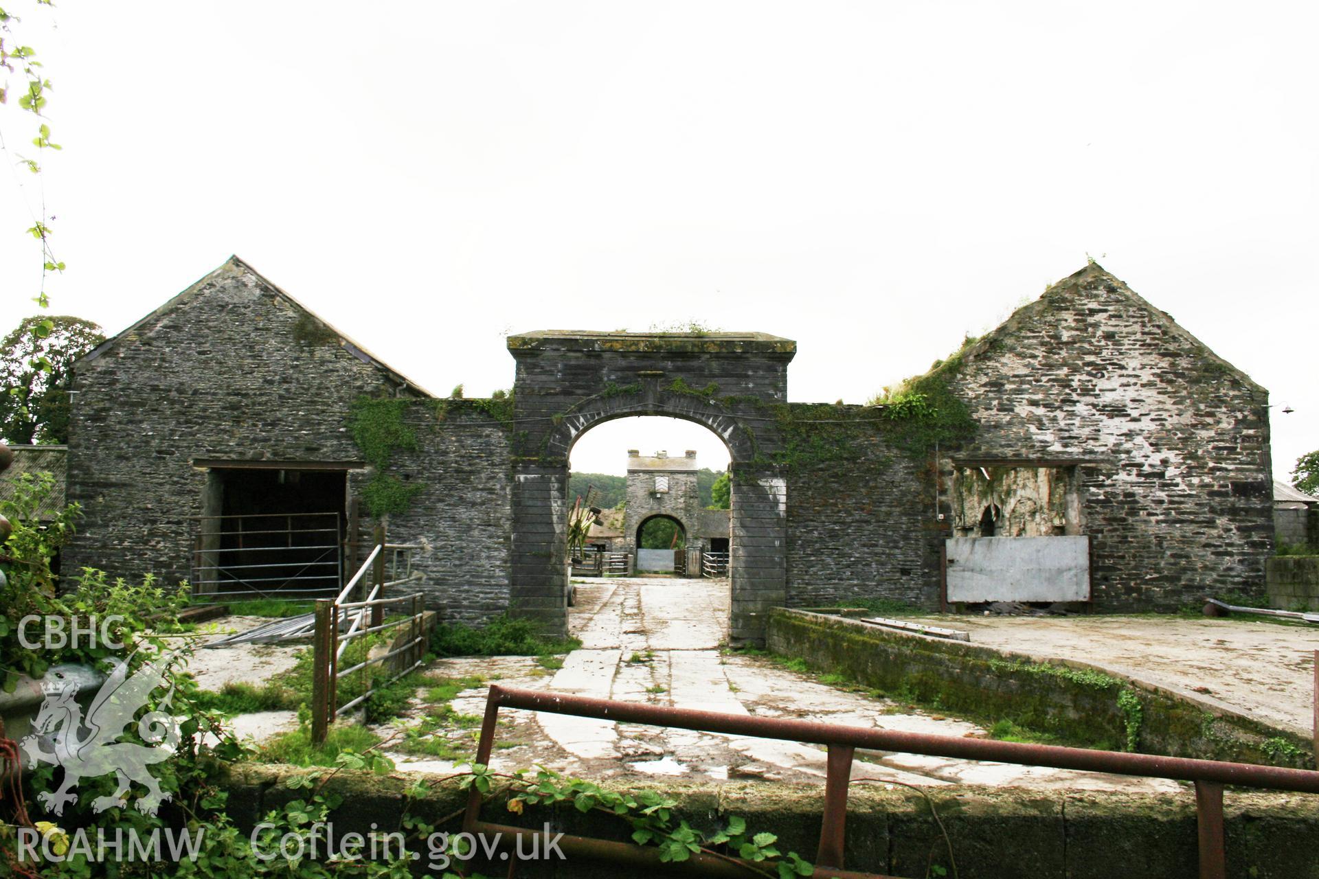 View of north entrance archway.