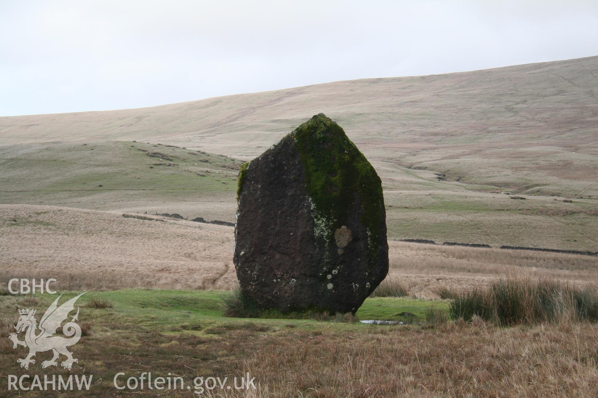 View of 3.6m high monolith looking east.