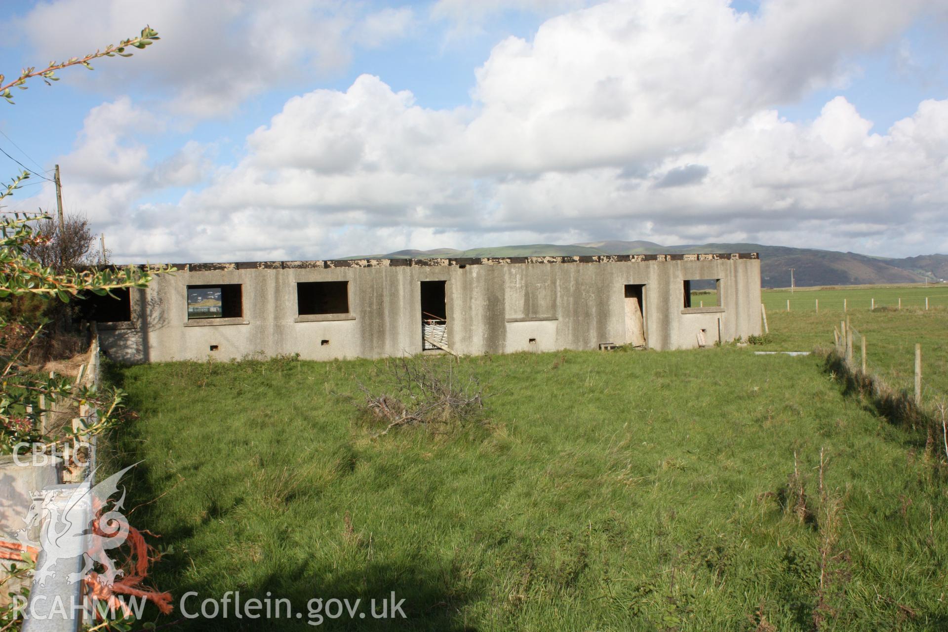 Southern facade of building viewed from gate across military access road (i.e.looking northwards).