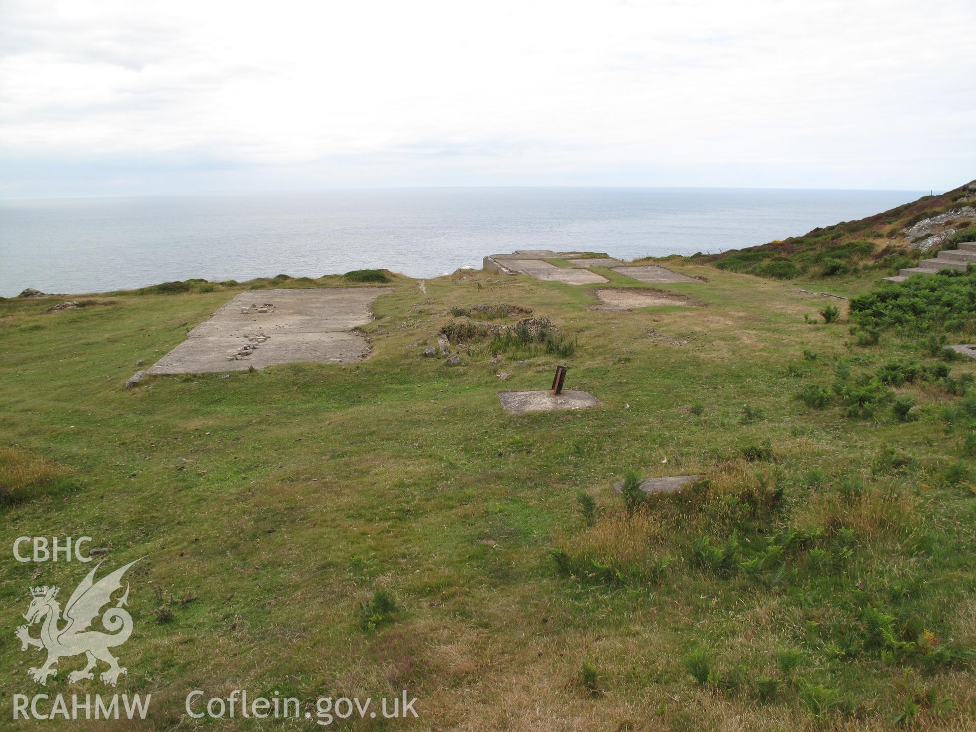 Second World War emplacement from southeast.