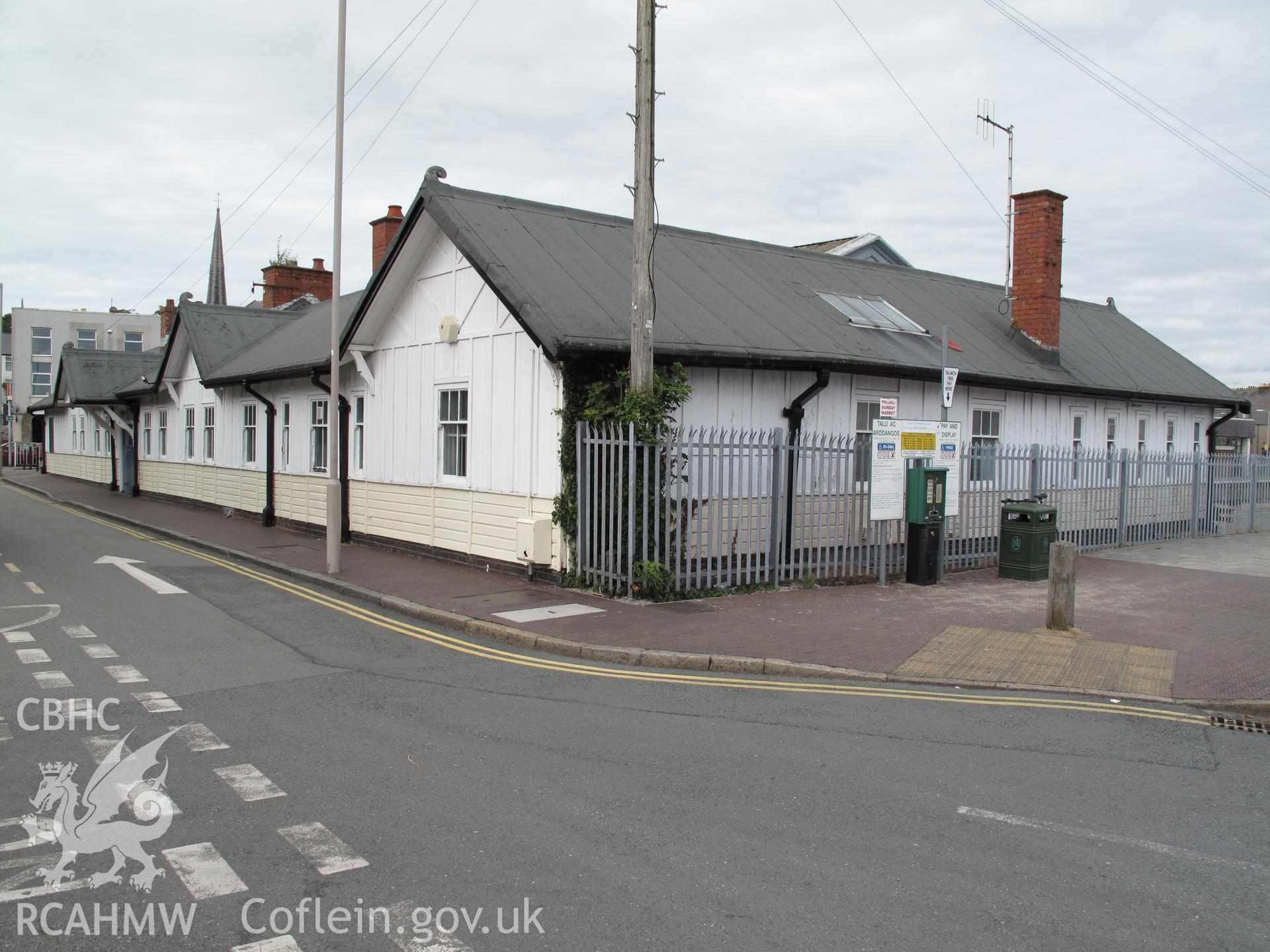 External view of the station buildings from the south.