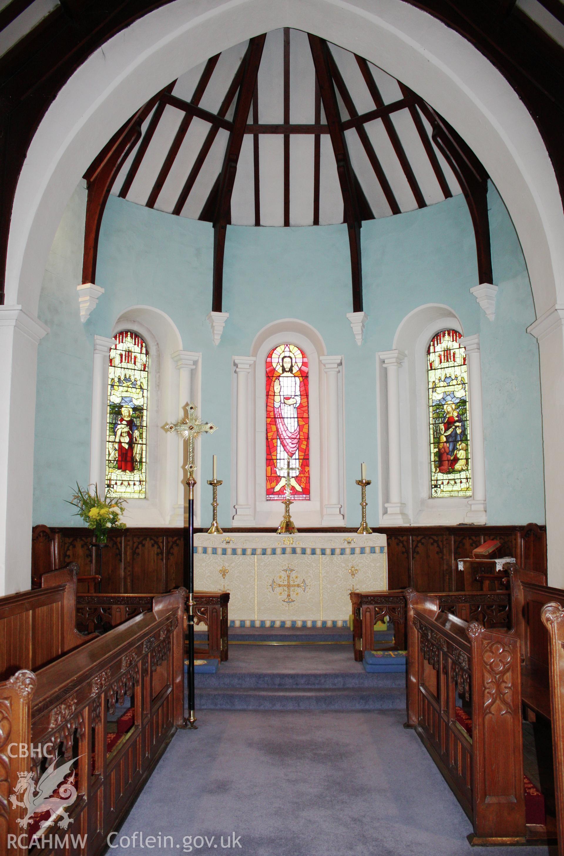 St Mary's Church interior looking east into the chancel.