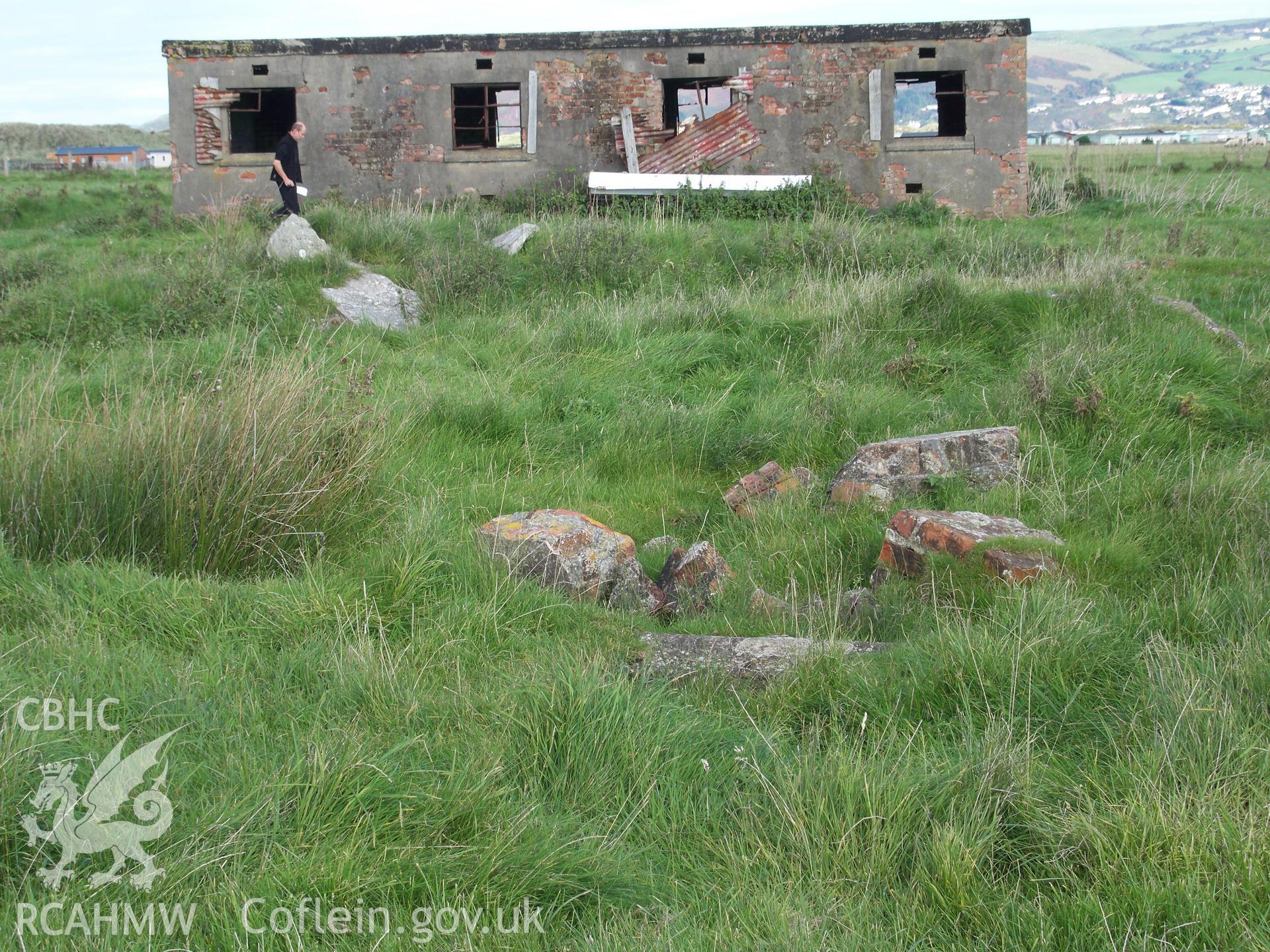 Rubble from demolished building to the south of 408011