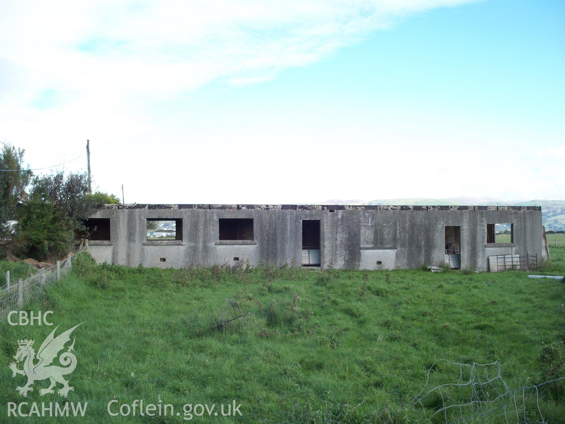 Building viewed from former military access track or from south