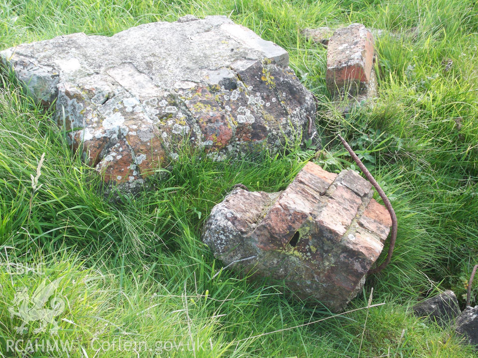 Brick rubble from demolished building