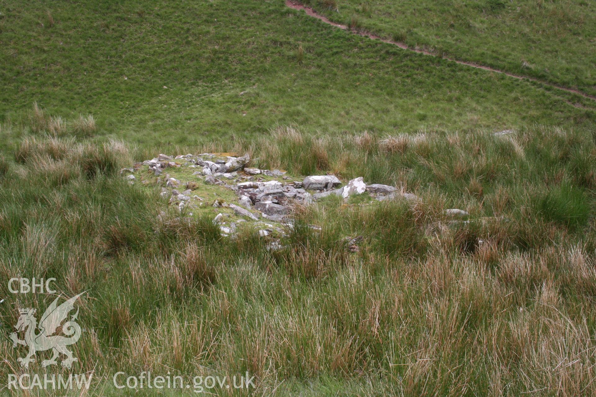 Remains of building seen looking east.