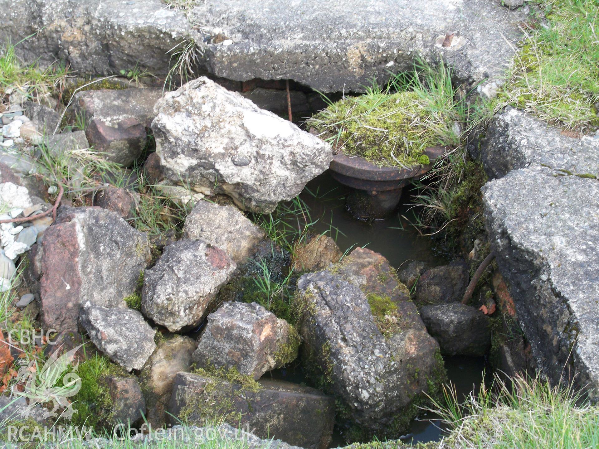 Rubble infilling drain.