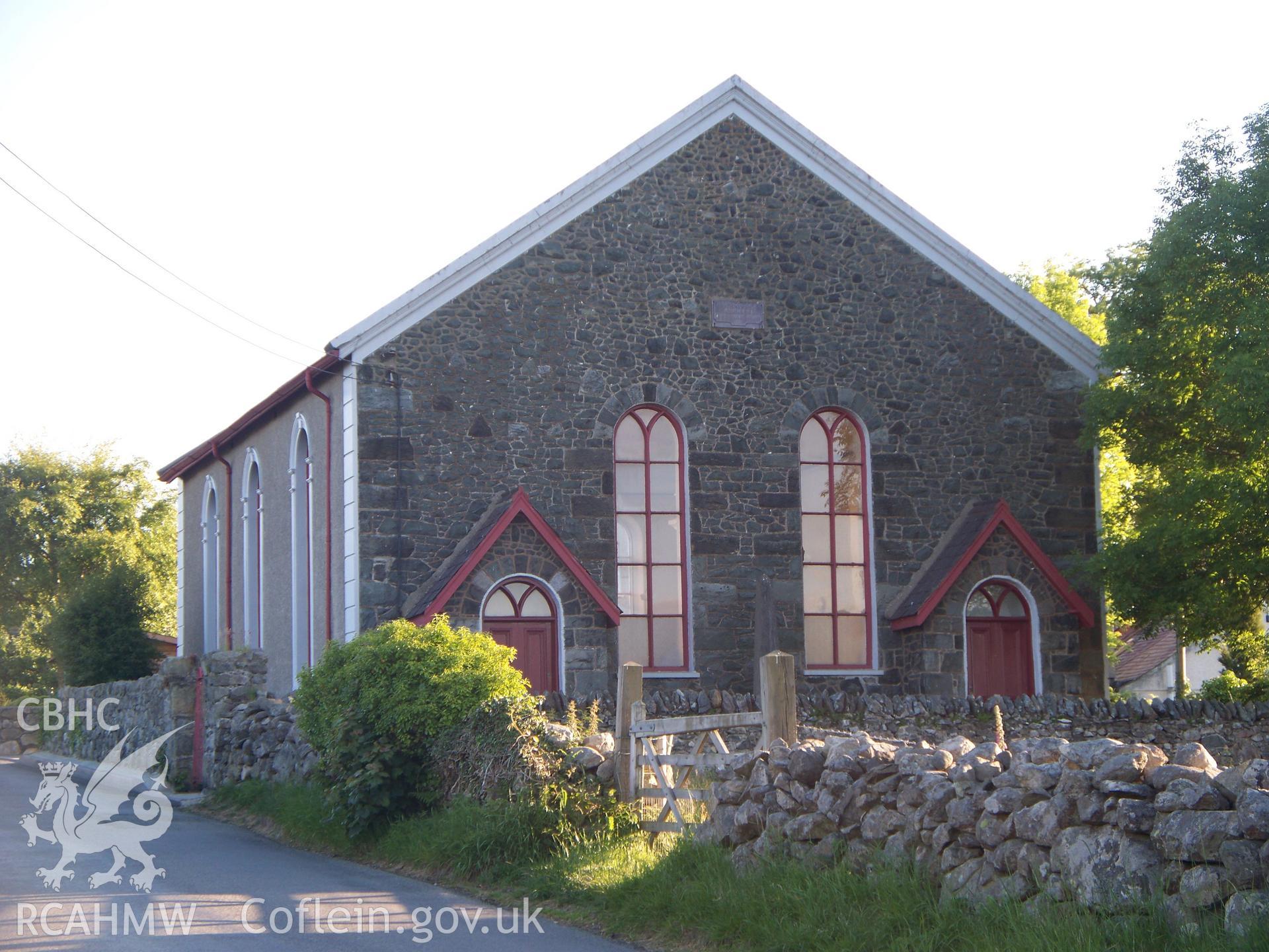 North east gable front and entrances.