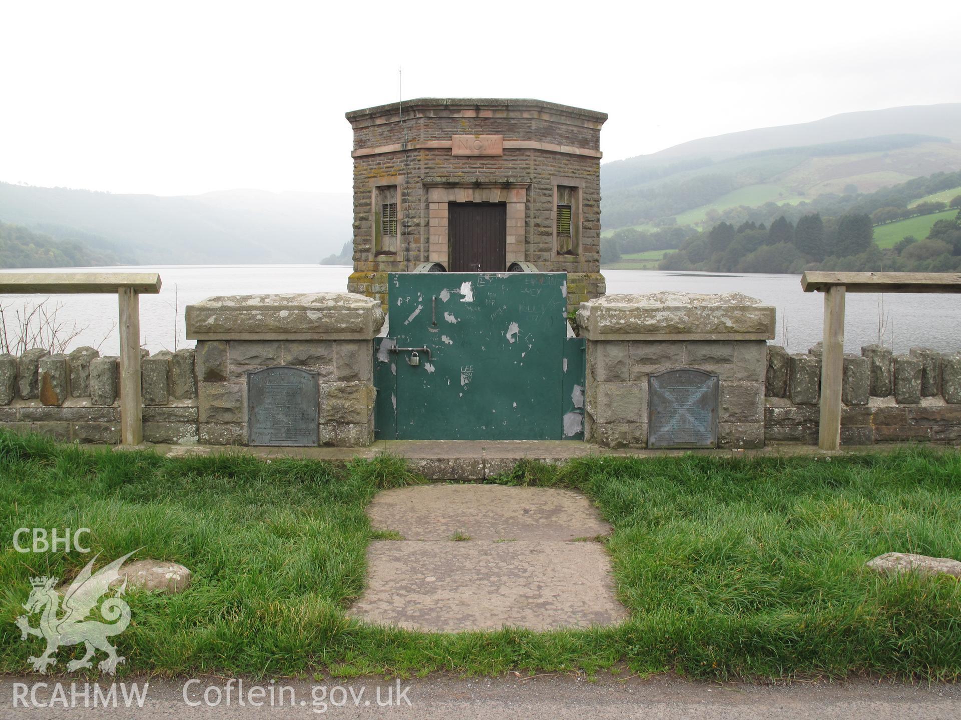 Straining tower, Talybont Water Scheme, from the northeast, taken by Brian Malaws on 08 October 2010.