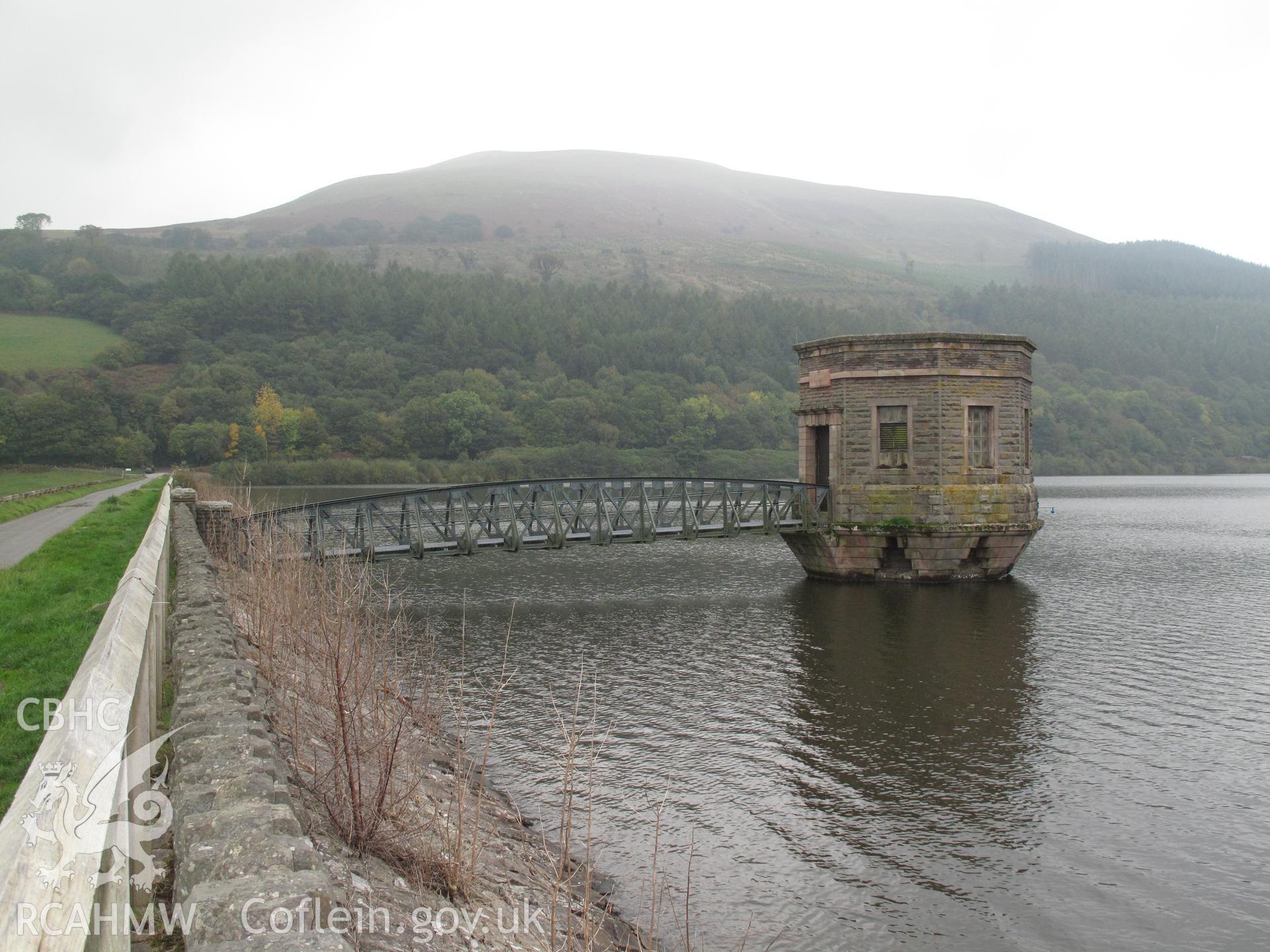 Straining tower, Talybont Water Scheme, from the northwest, taken by Brian Malaws on 08 October 2010.