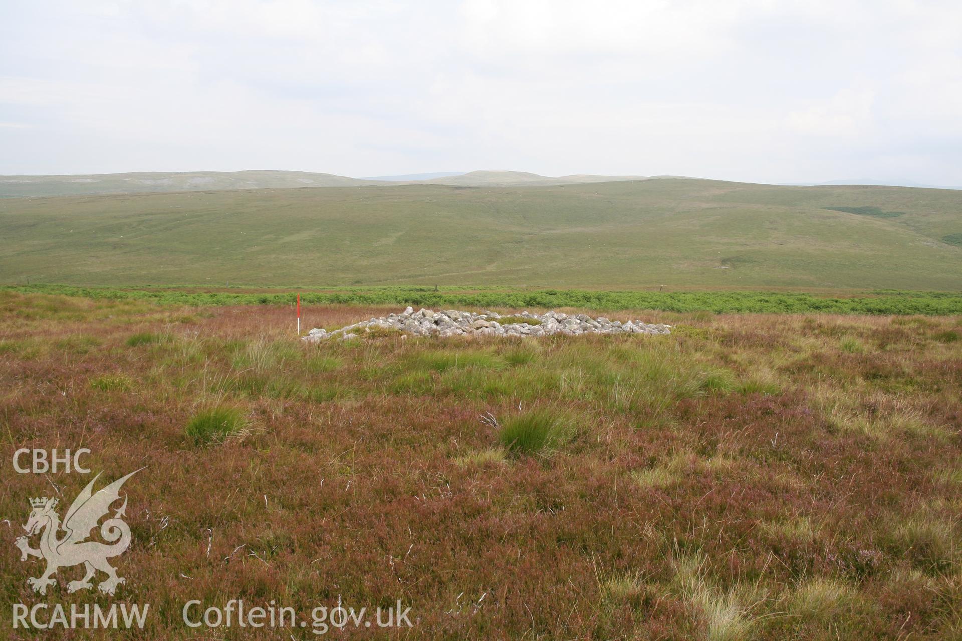 Cairn viewed from the south; 1m scale.