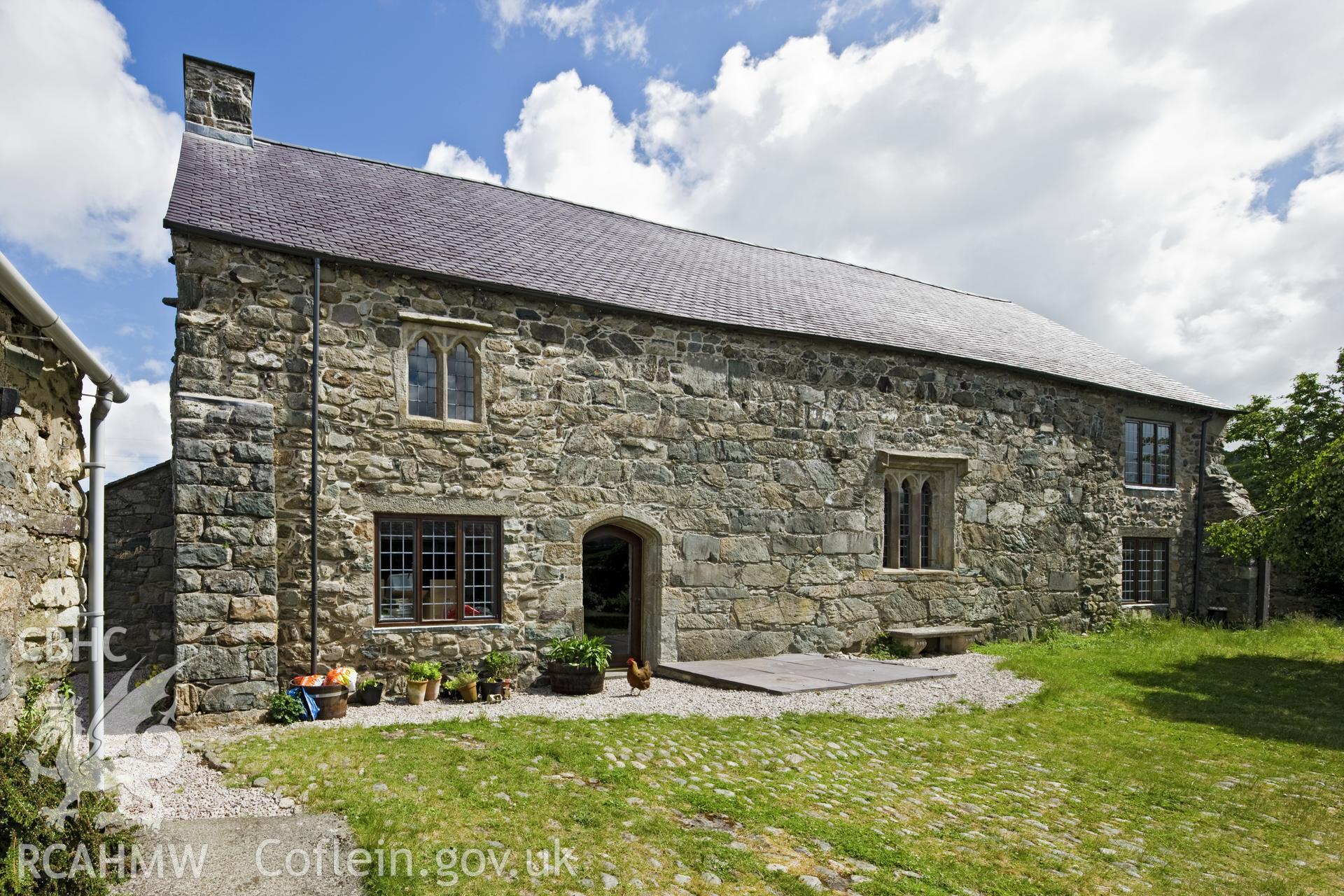 Exterior digital photographs of Cochwillan Hall from the west.