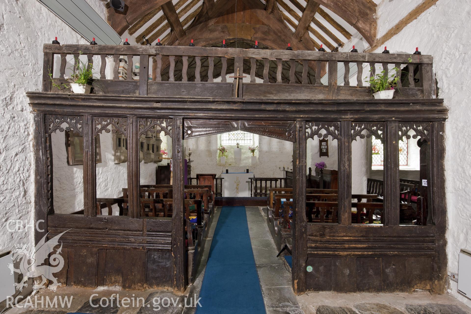 Screen viewed from the west.