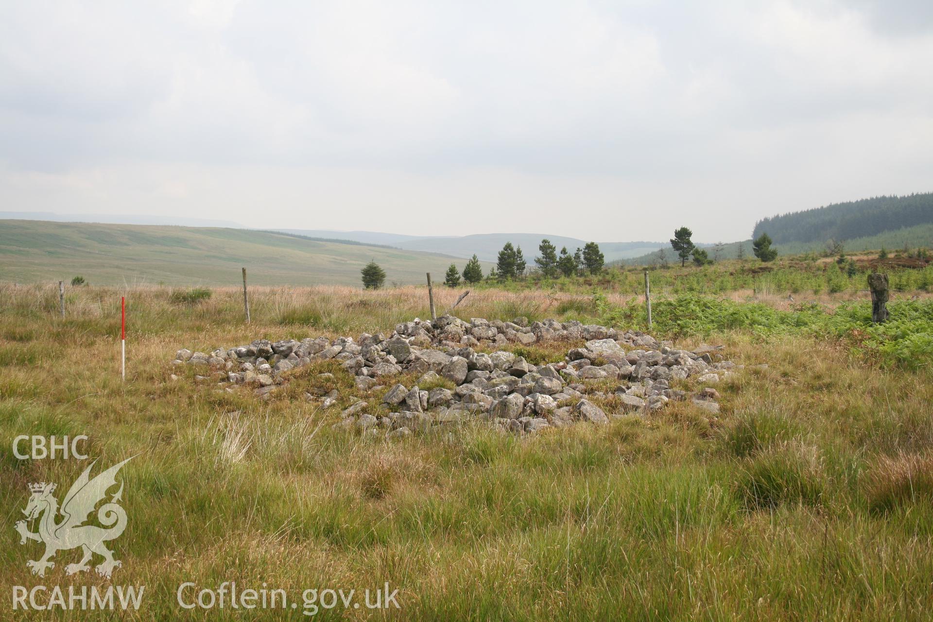 Cairn viewed from the south-west; 1m scale.