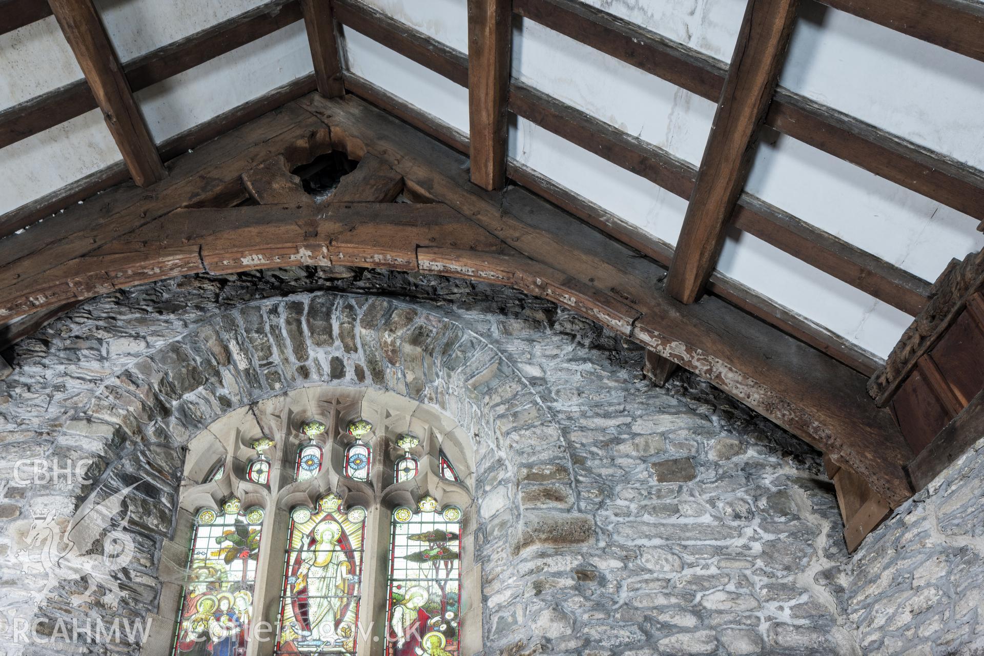 Truss number one over altar