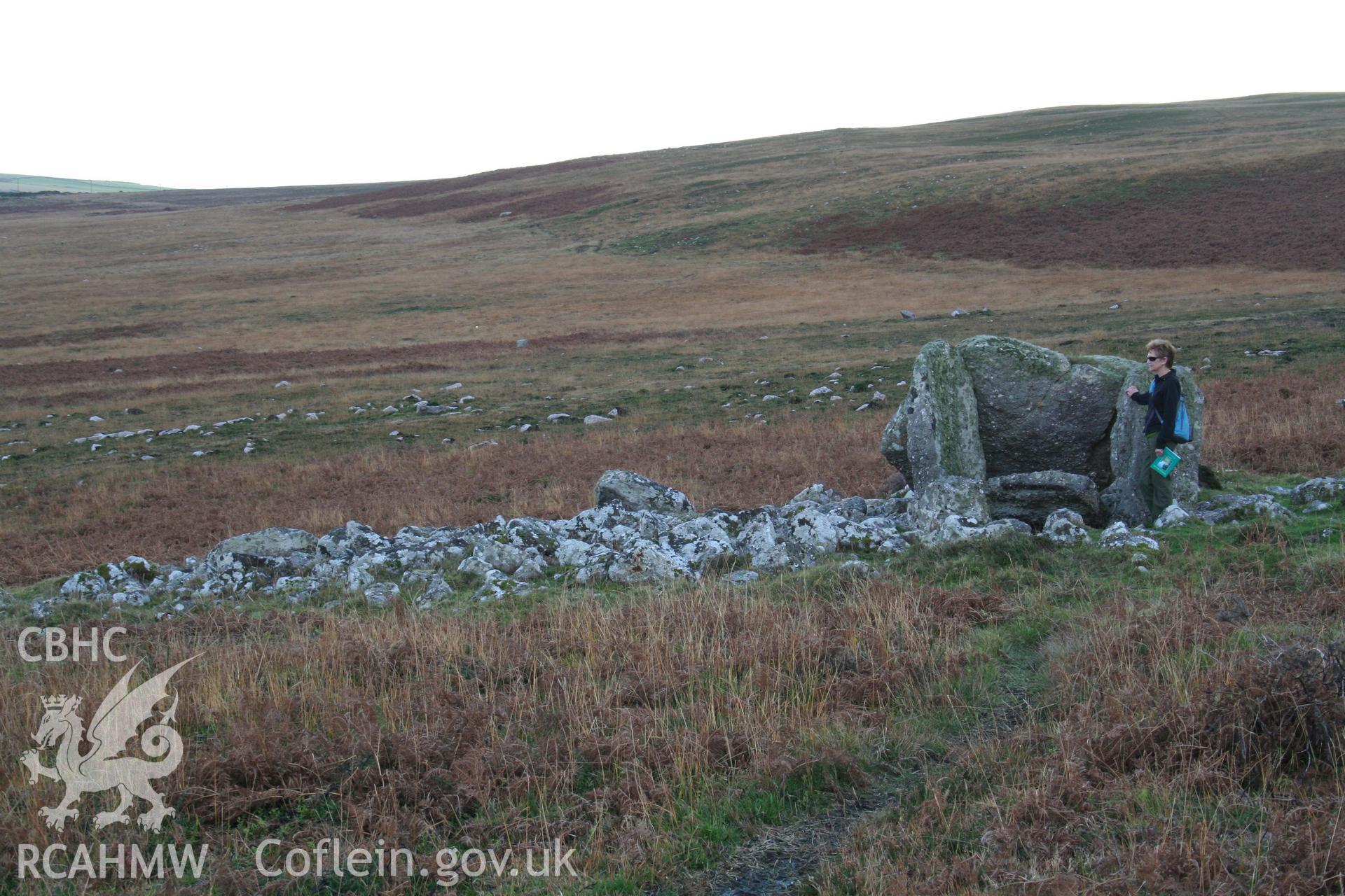 Cairn and burial chamber viewed from the north.