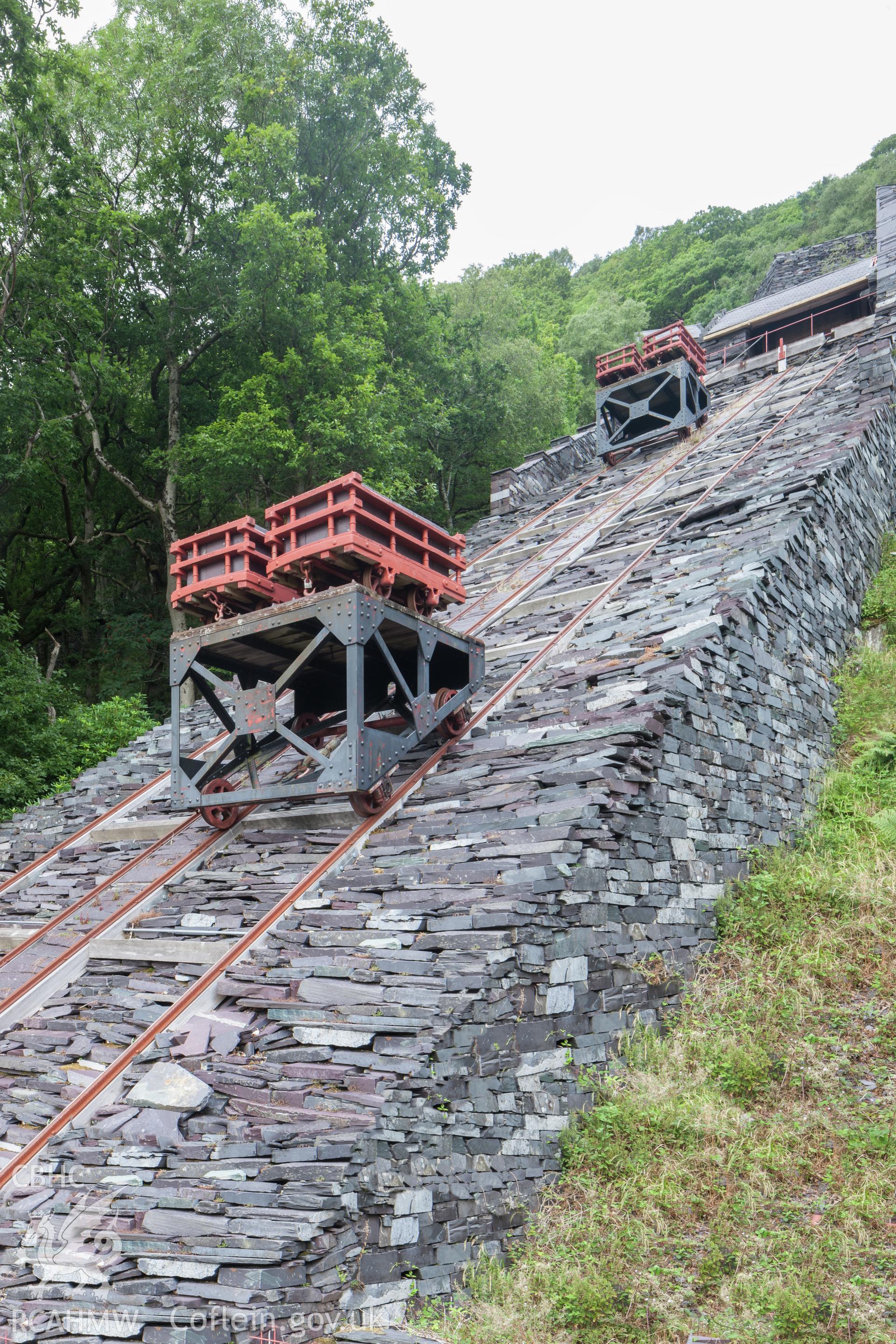 Detail of truck on incline from the south