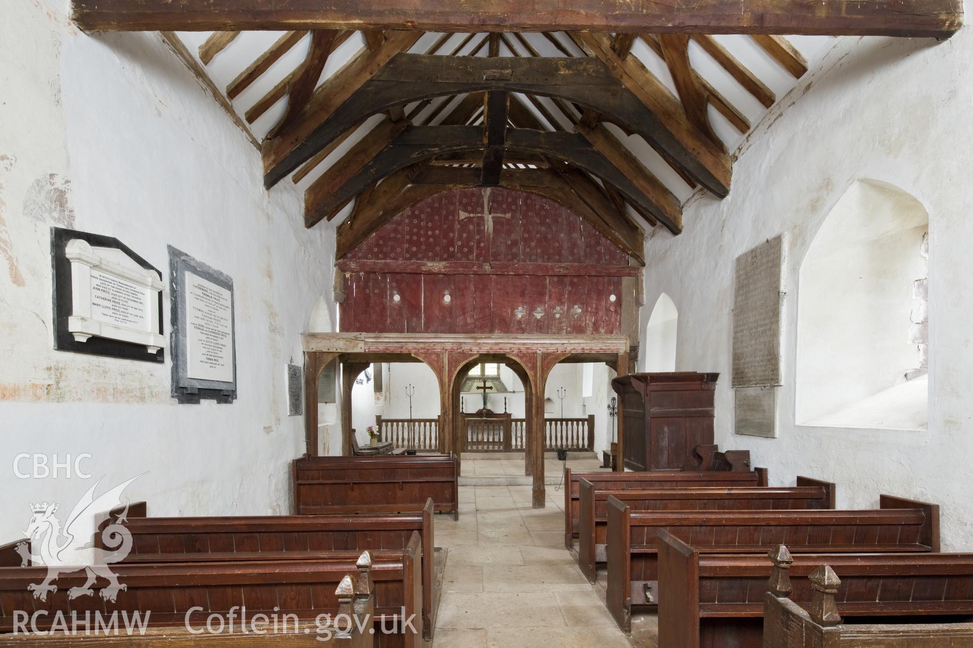 Interior, from the west.