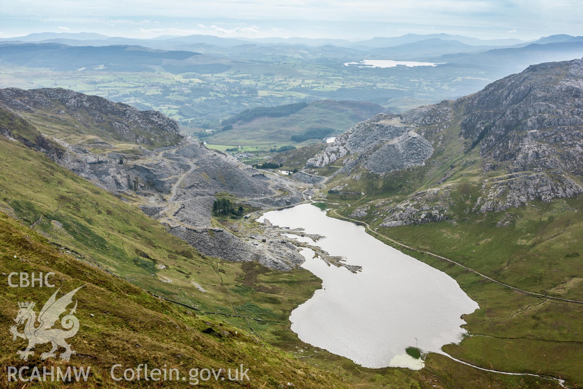 View of Cwmorthin and Wrysgan Quarries from the  north