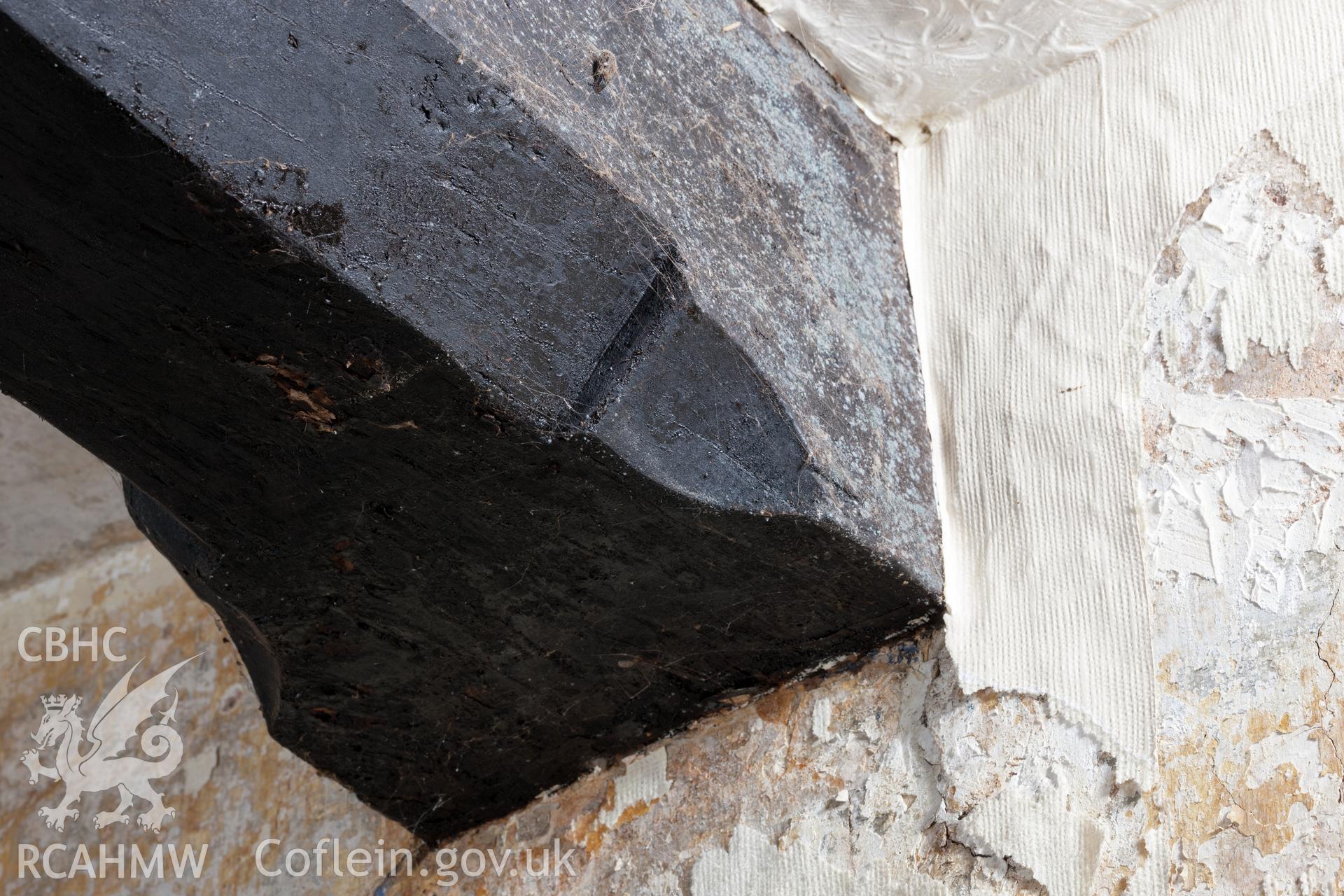 Detail of moulding on ceiling beam