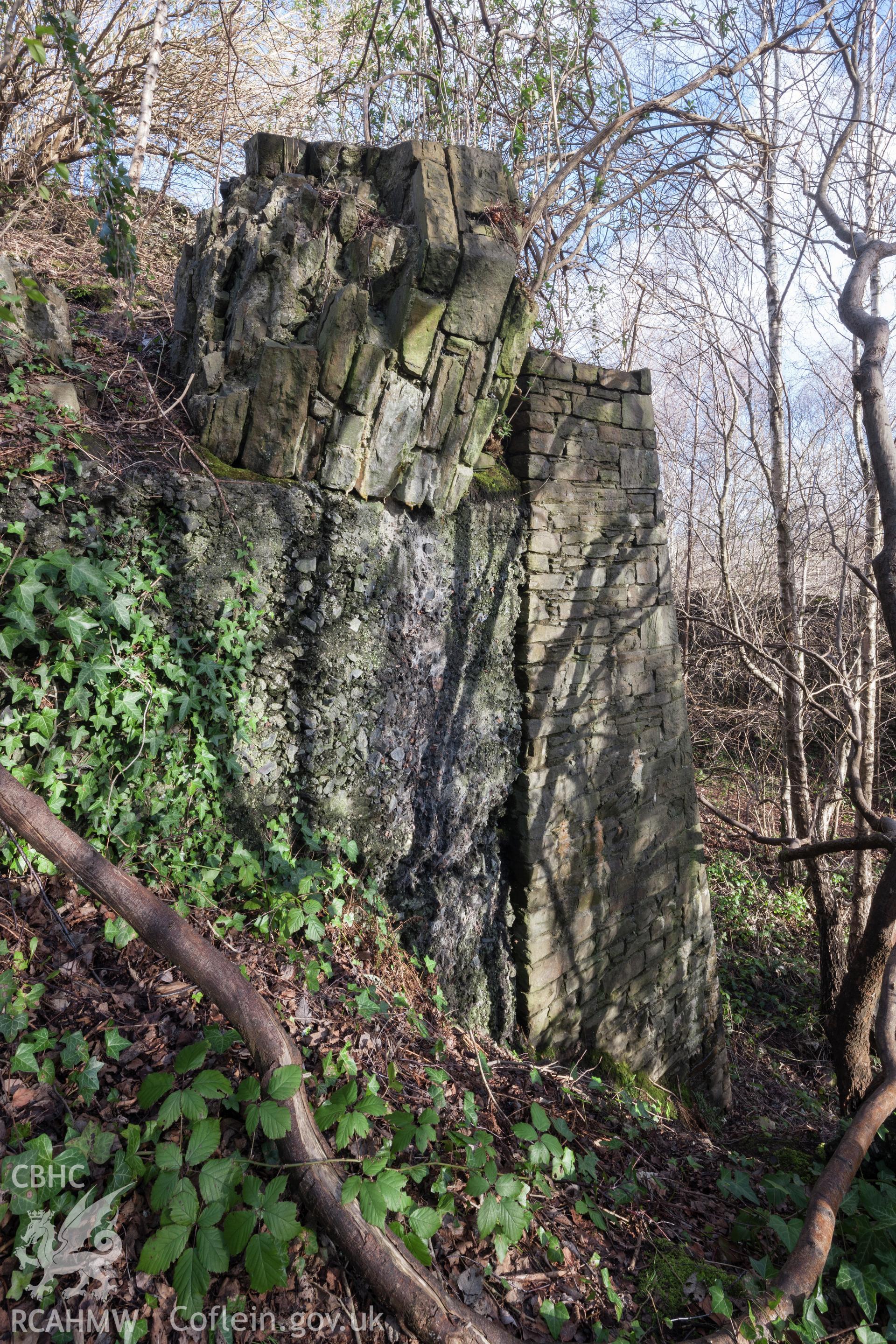 View of abutment from above, and southwest