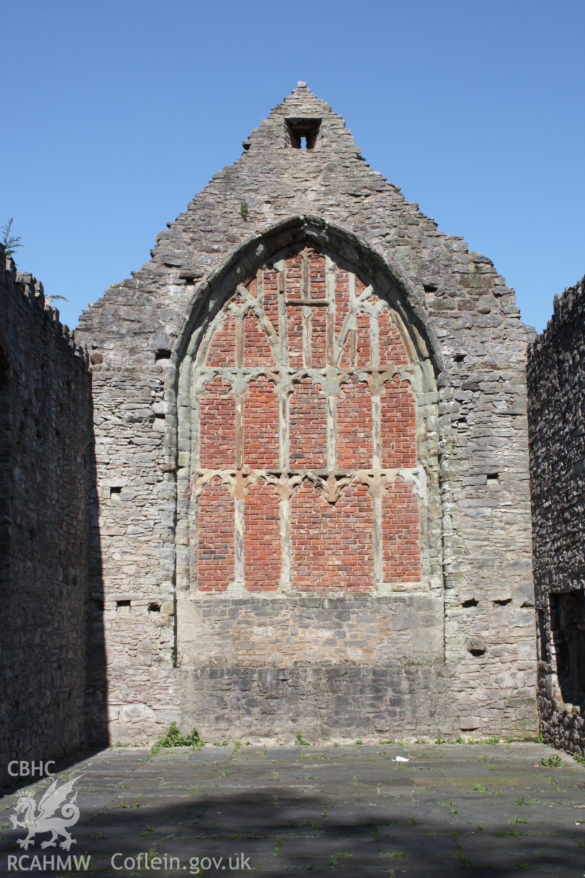 St Mary's Church, the Carmelite Friary, detail of east window looking east.