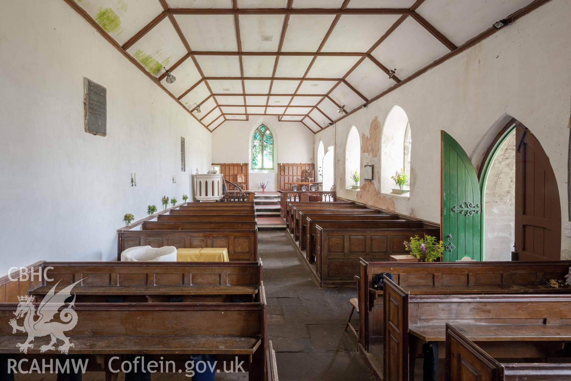 Interior looking east