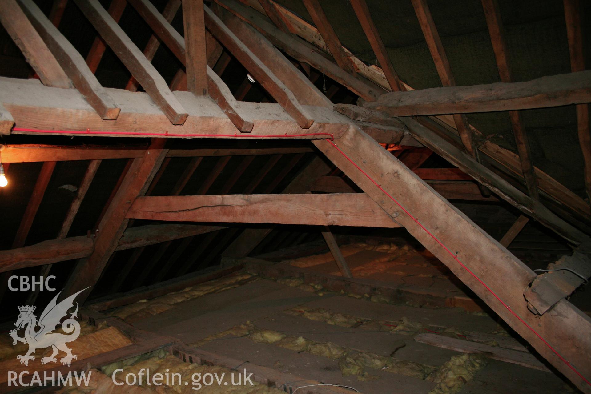 Trussed roof above offices