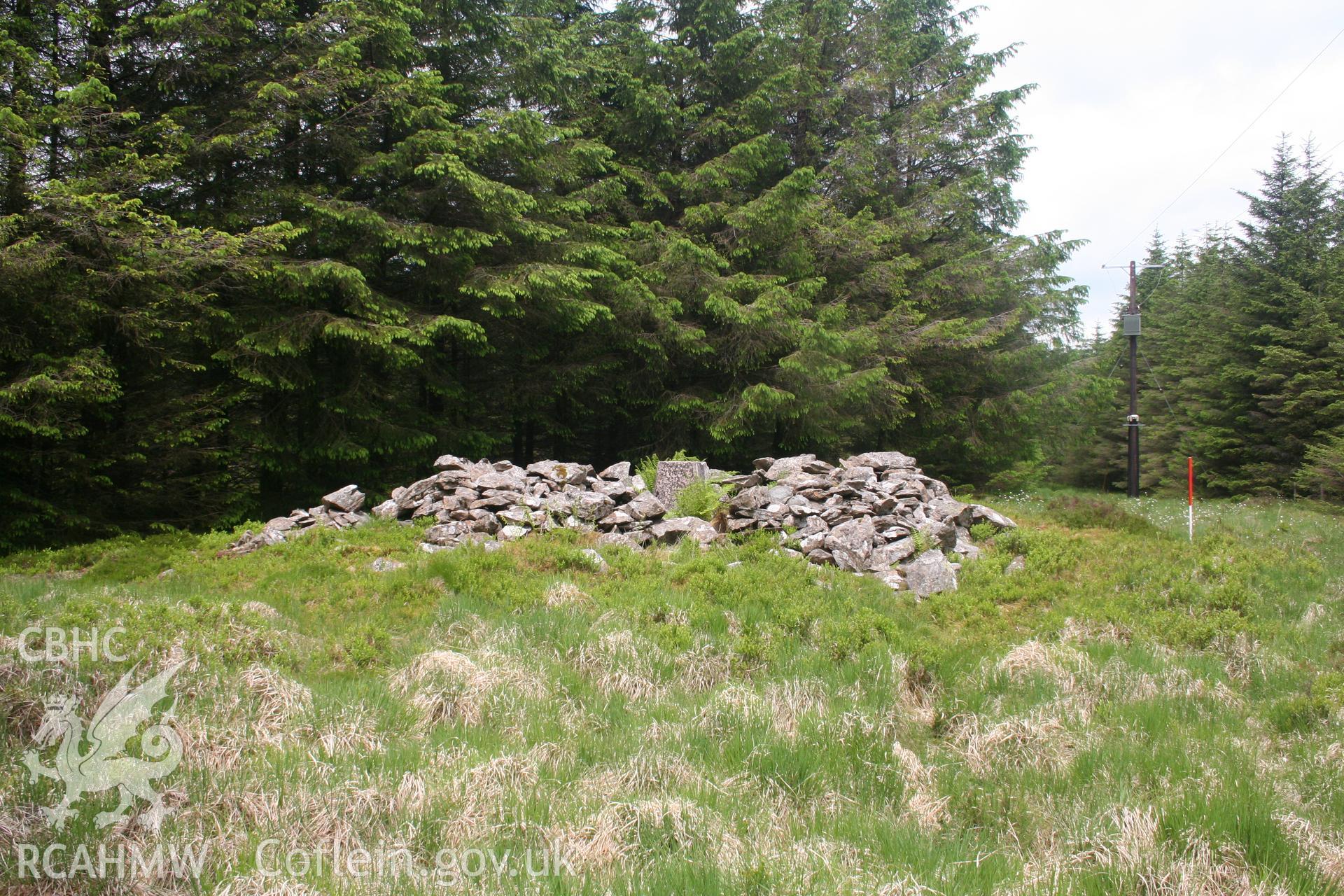 Cairn viewed from the south; 1m scale.