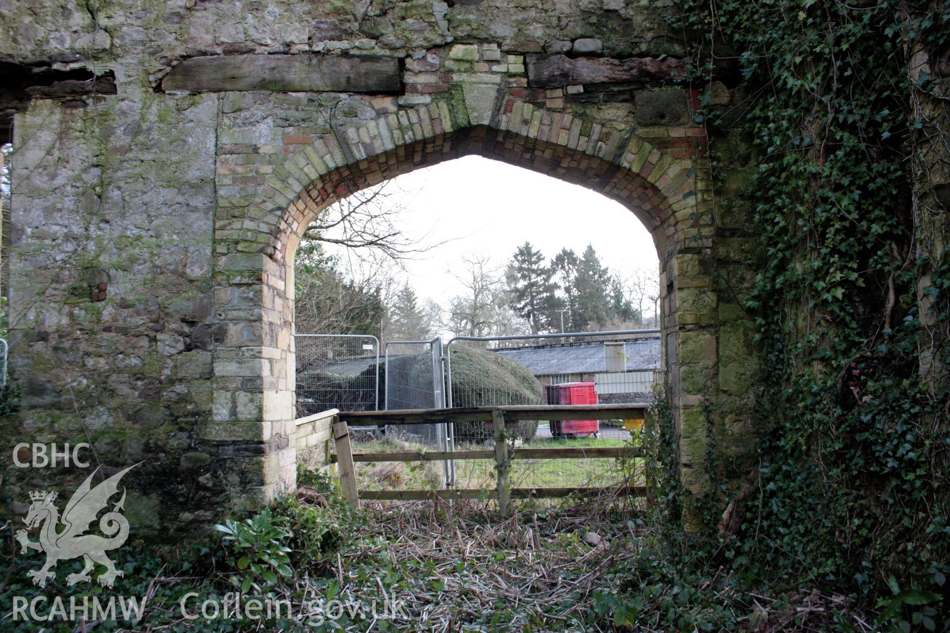 Internal; yellow brick arch