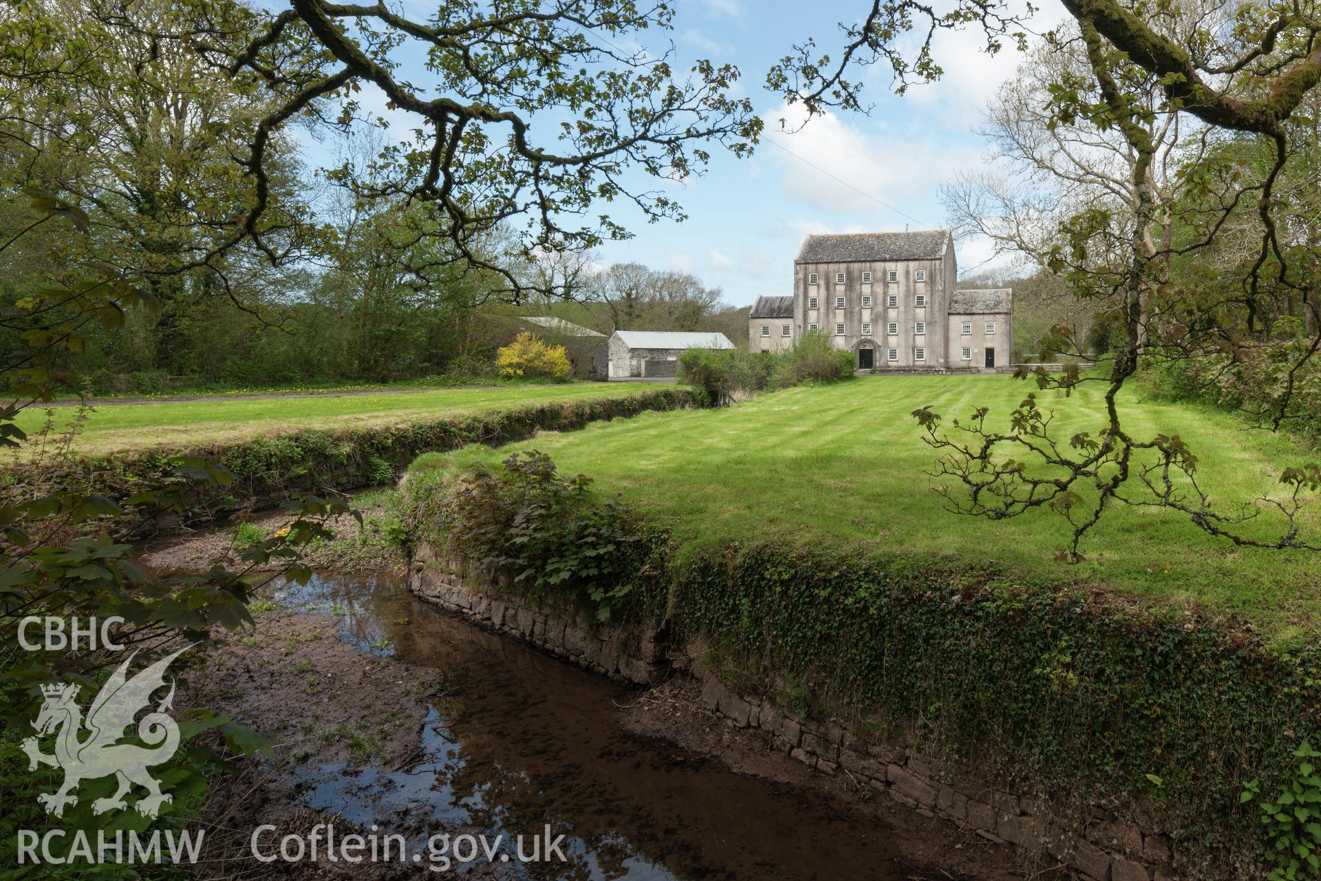 View of leat and mill from the southeast.