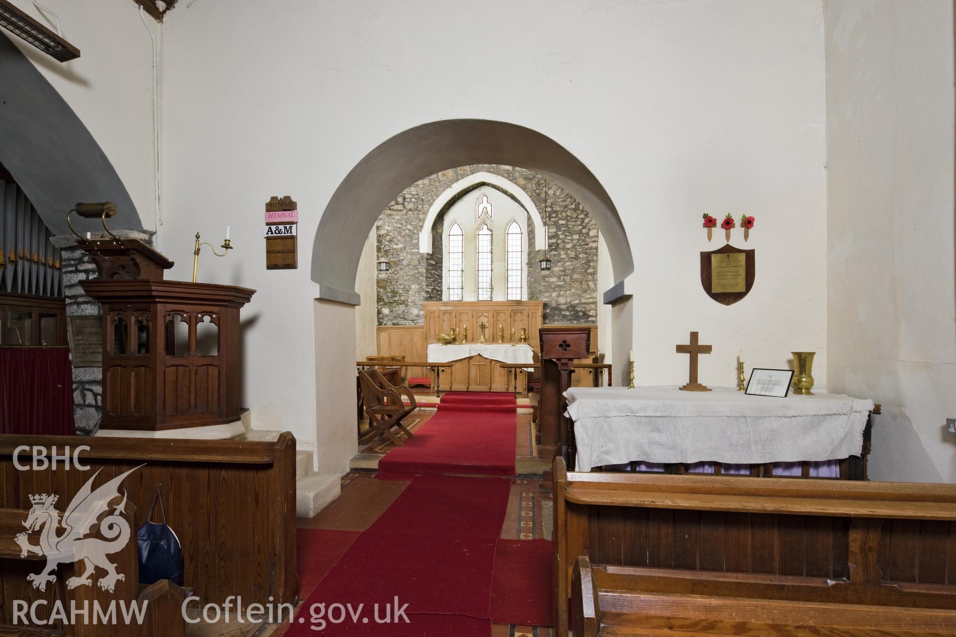 Chancel arch from the west.