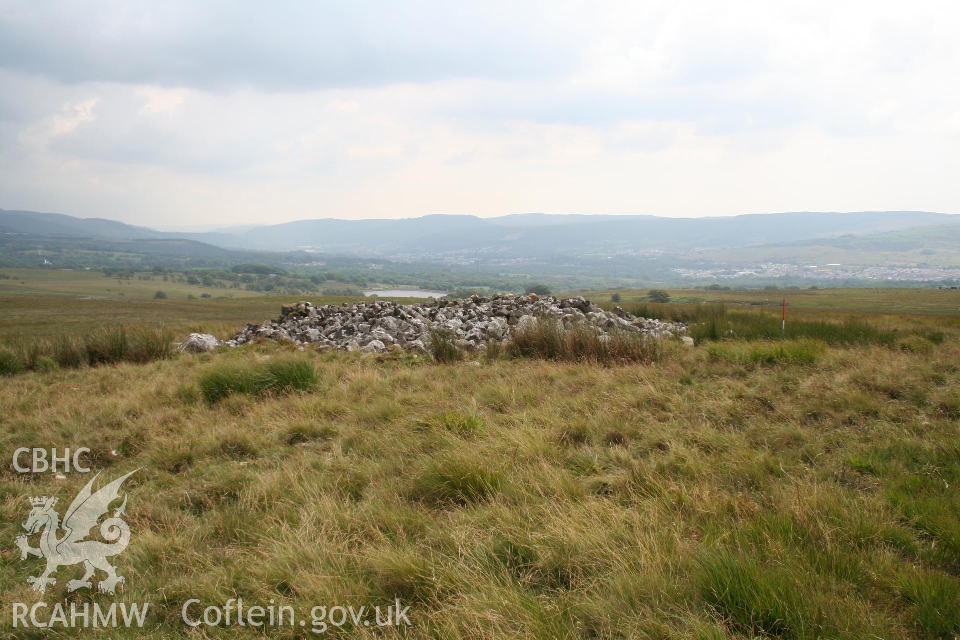 Cairn viewed from the north-west; 1m scale.