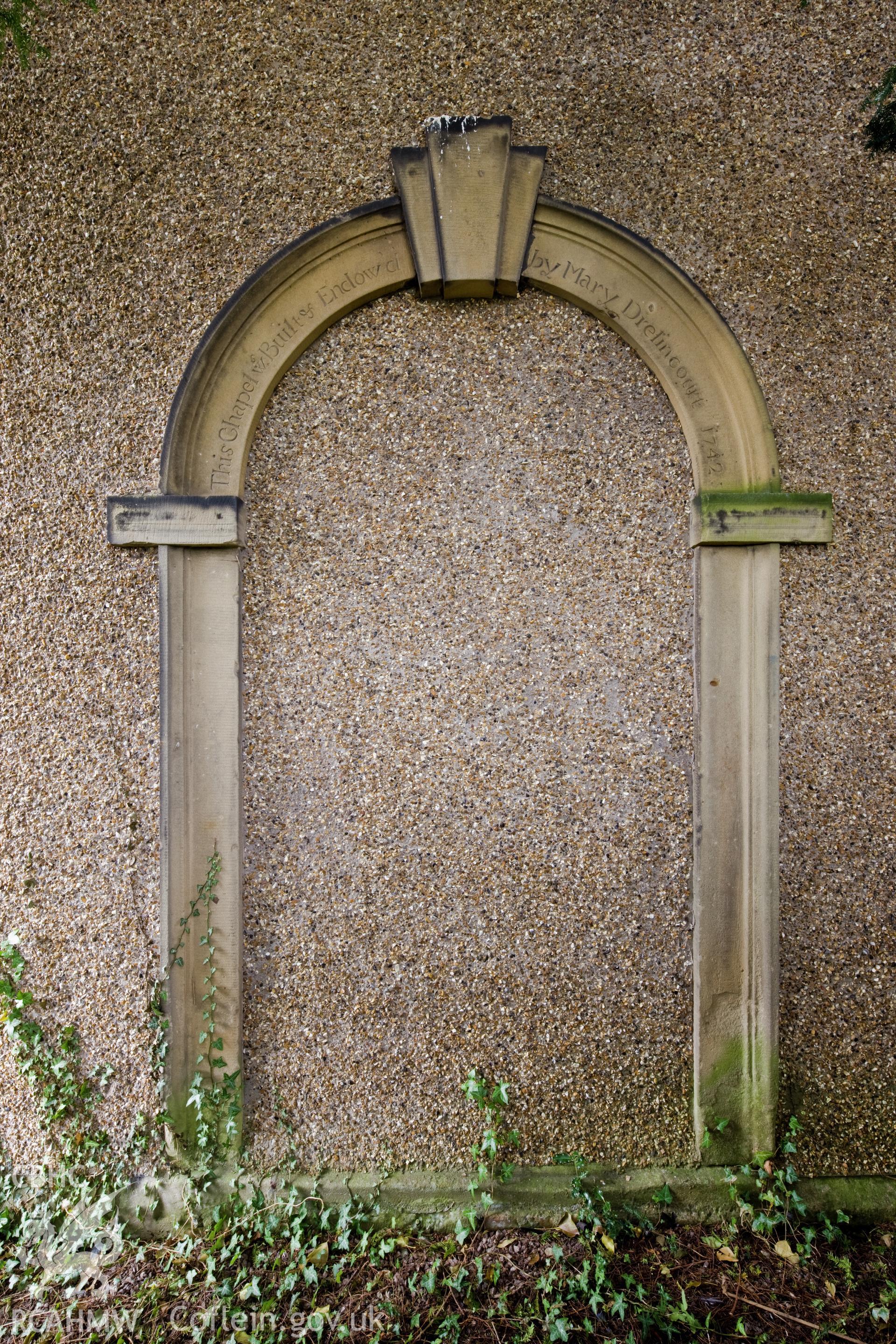 Original entrance, to east of current porch.