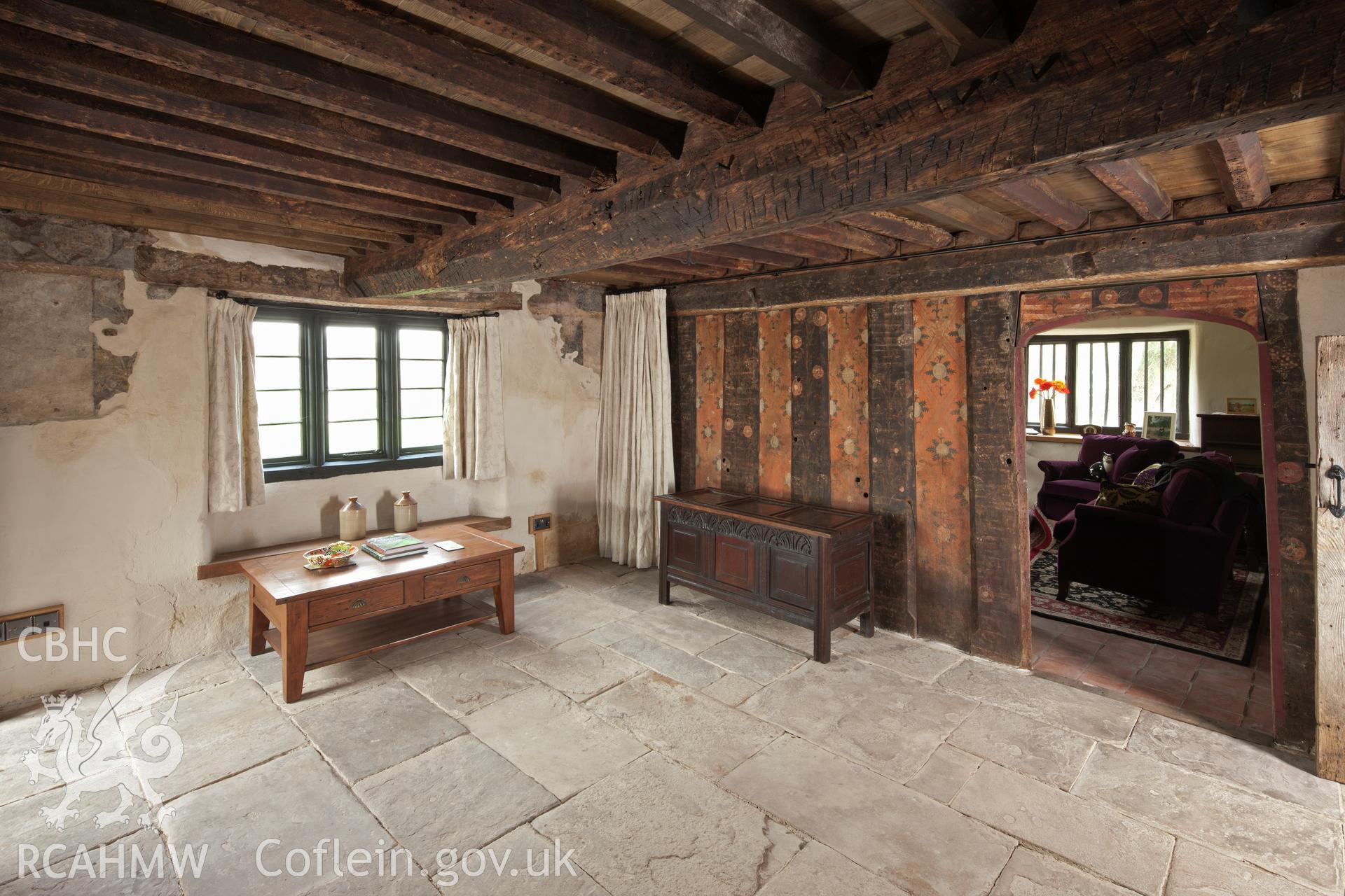 Hall interior from the southwest.