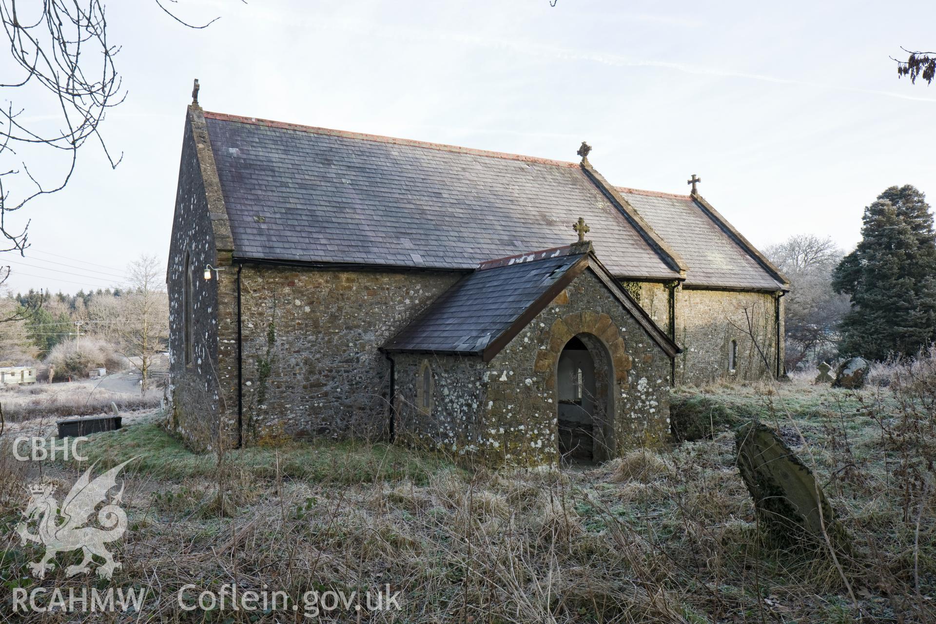 Exterior from the southwest.